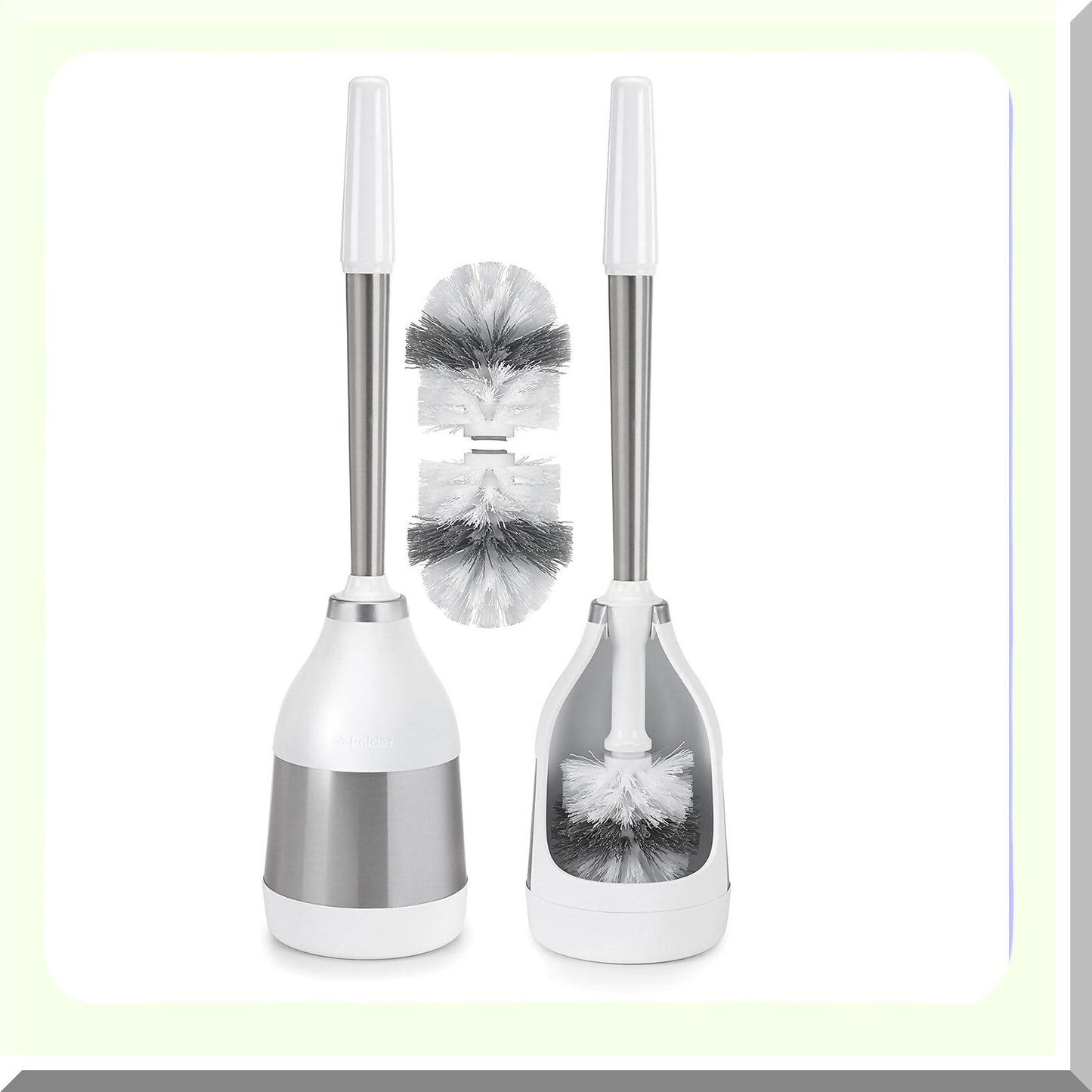 Stainless Steel Tet Brush Caddy Black 2 Pack