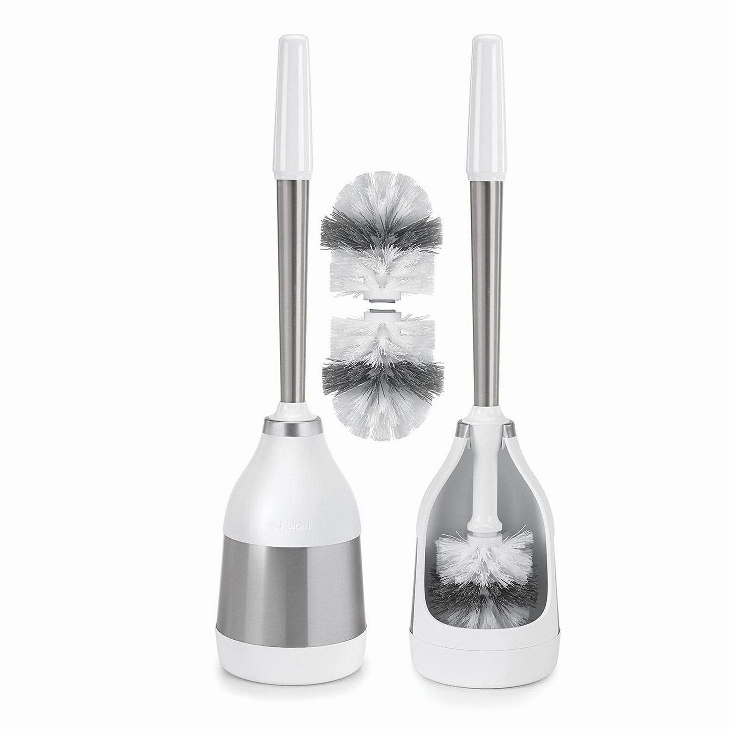 Stainless Steel Tet Brush Caddy Black 2 Pack