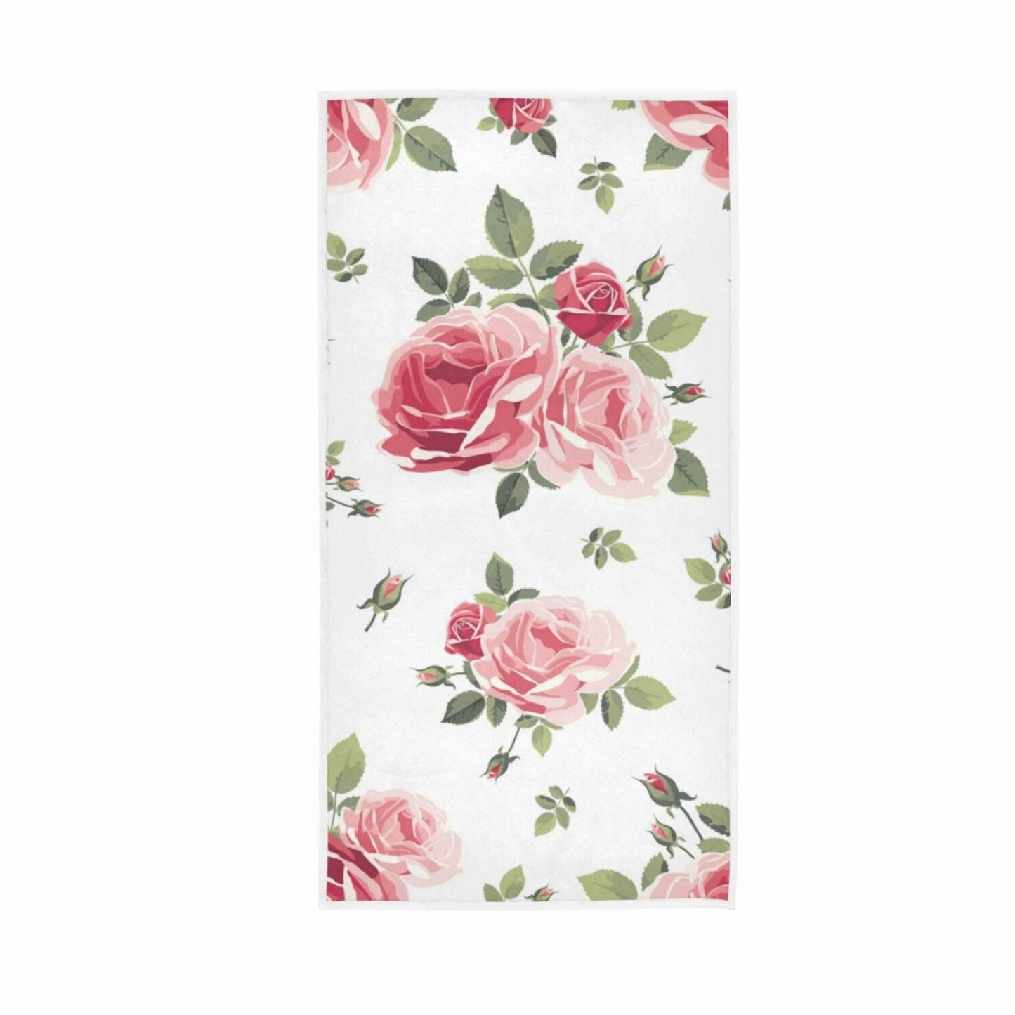 Pink Rose Floral Hand Towel 15x30 inch