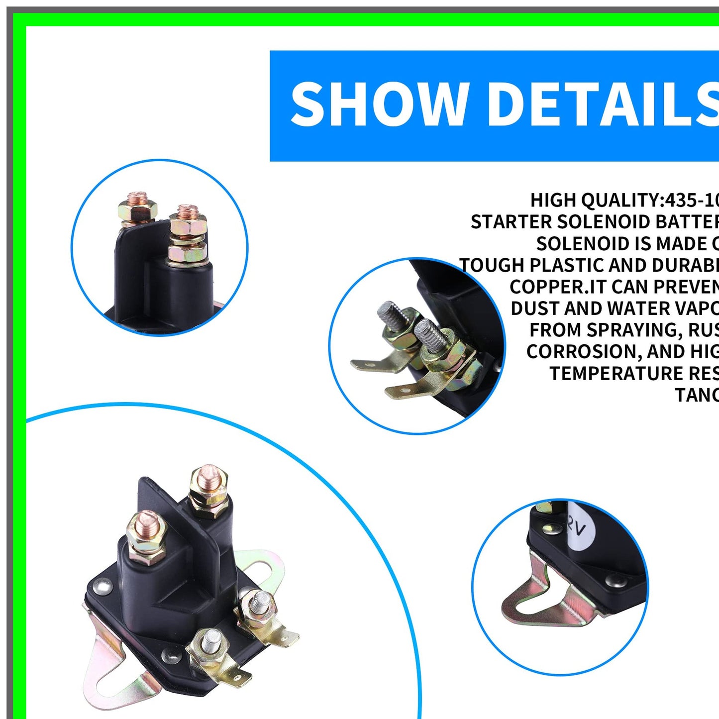Starter Solenoid Relay Switch for Snapper Wheelhorse Lawn Mower 12V 4-Pole