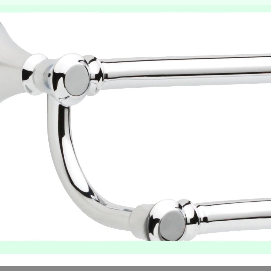24-in Wall Mount Double Towel Bar in Polished Chrome