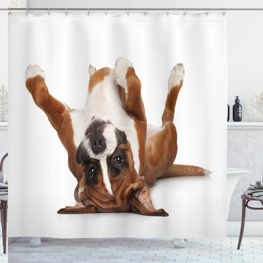 Boxer Dog Shower Curtain 69x75 inches