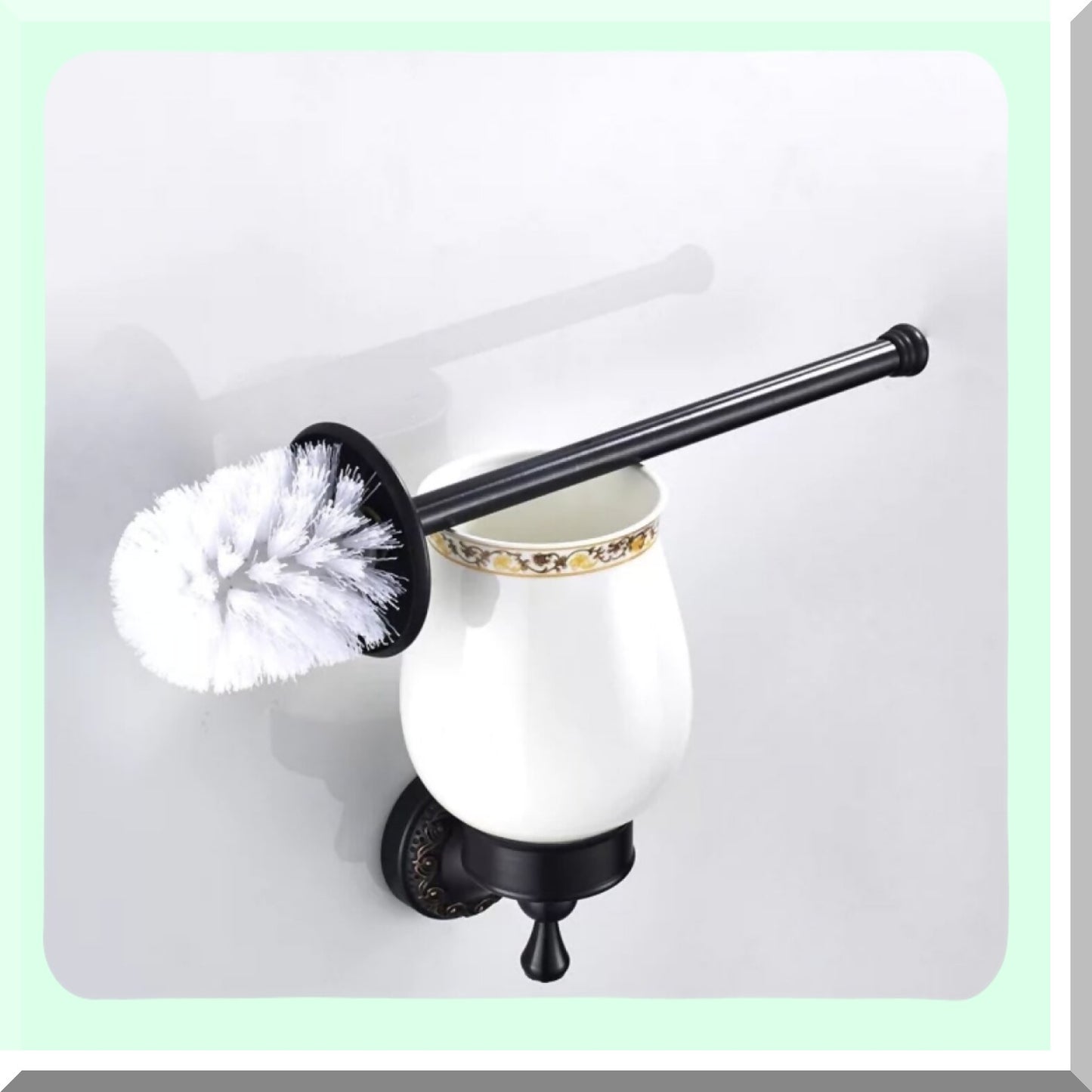 Rubbed Bronze Wall-Mounted Bathroom Brush Holder