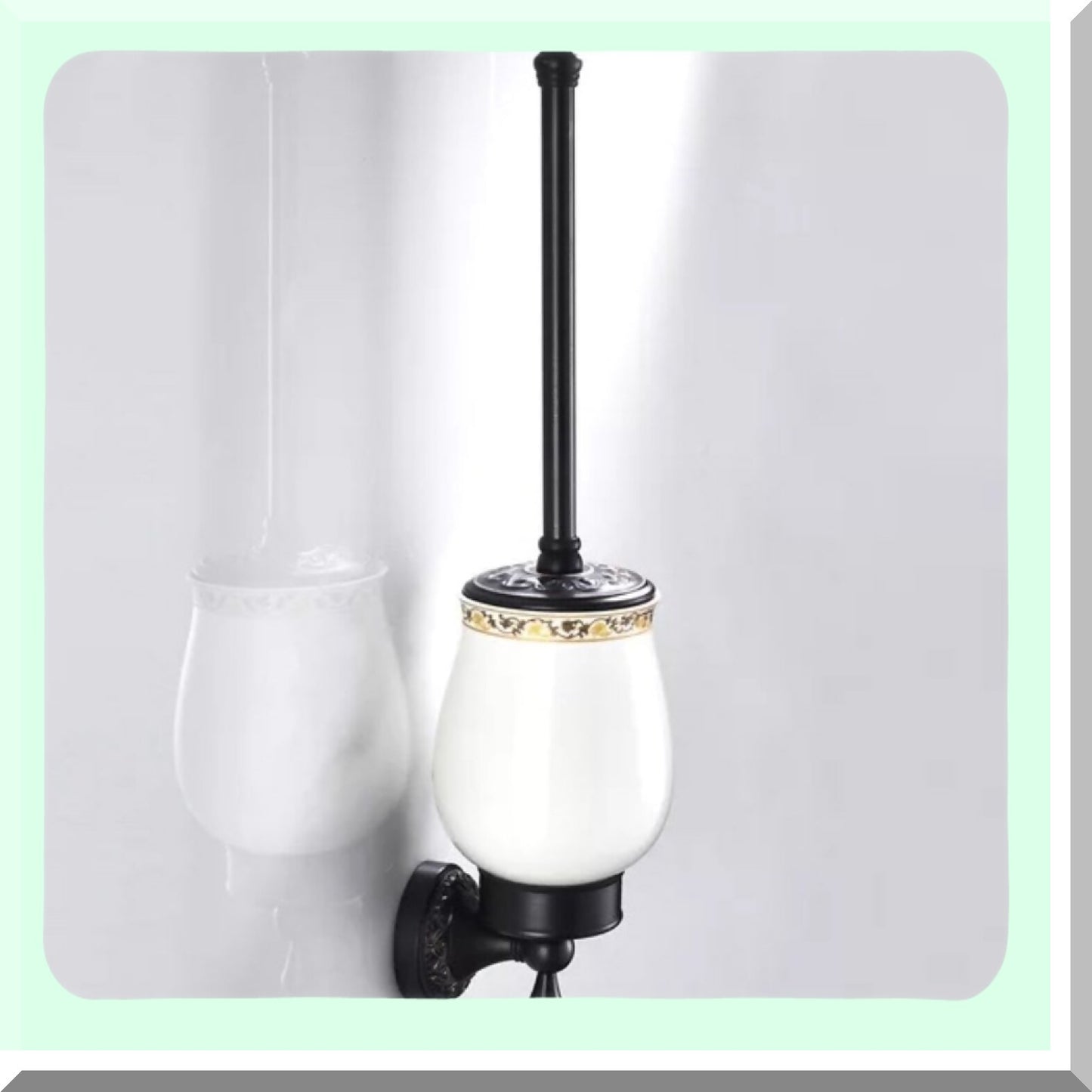 Rubbed Bronze Wall-Mounted Bathroom Brush Holder