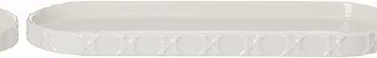Rattan Tray White 11-inch