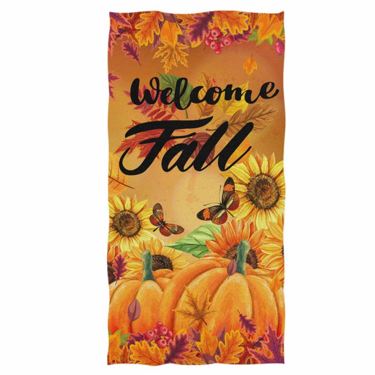 Fall Sunflower Pumpkin Hand Towels 16x30 in Colorful