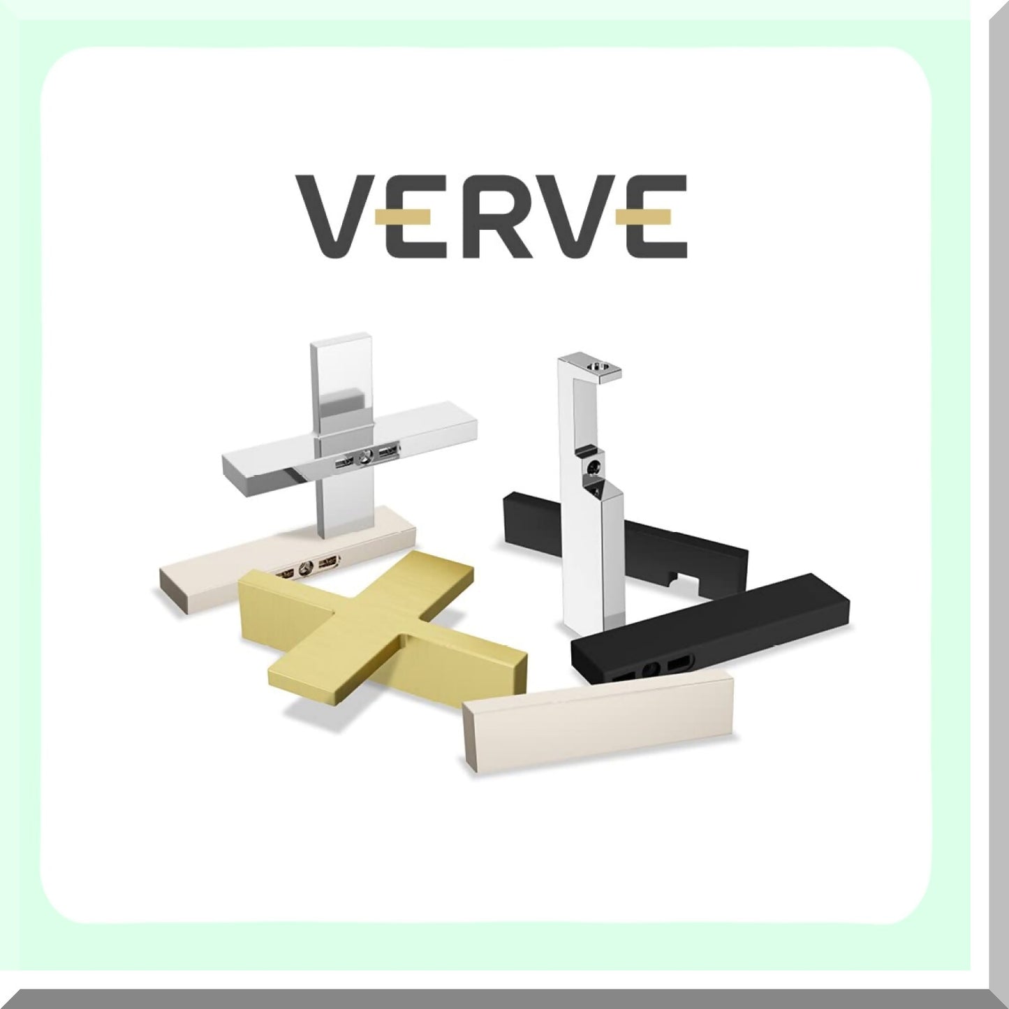 Bath Hardware Brushed Gold Verve Collection