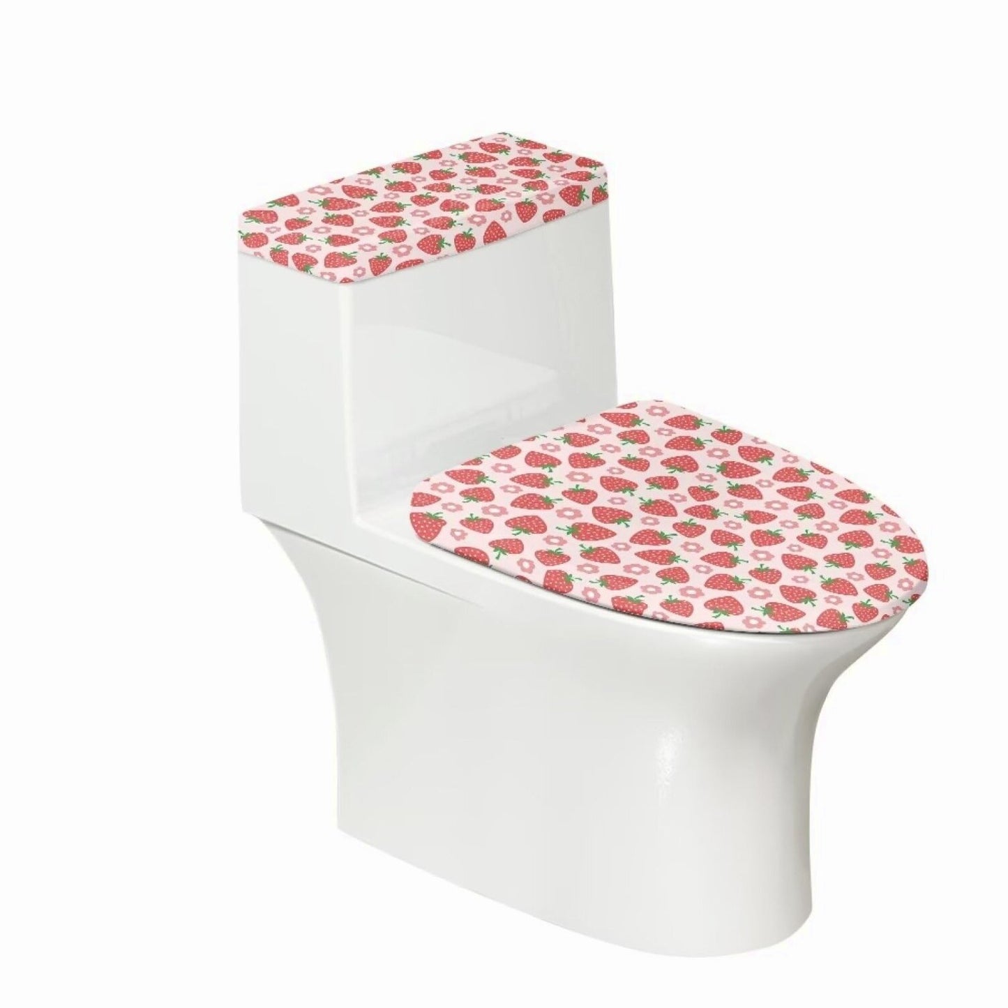 Strawberry Floral Bathroom Tet Lid Seat Cover