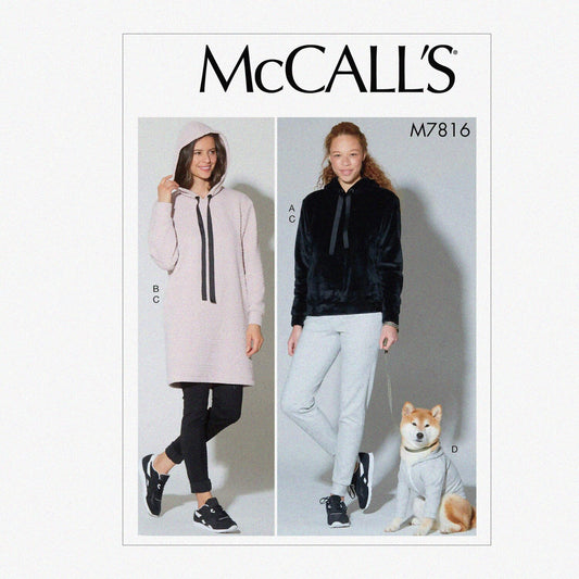 Pants and Hoodie Sweater Sewing Patterns for Women and Dogs