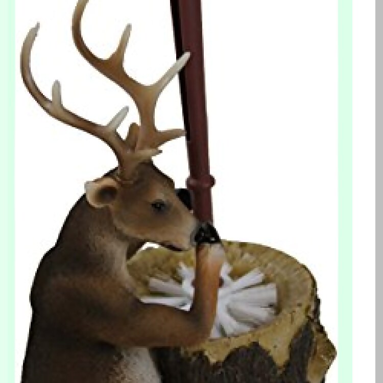 Deer Tet Brush Holder in Polyresin
