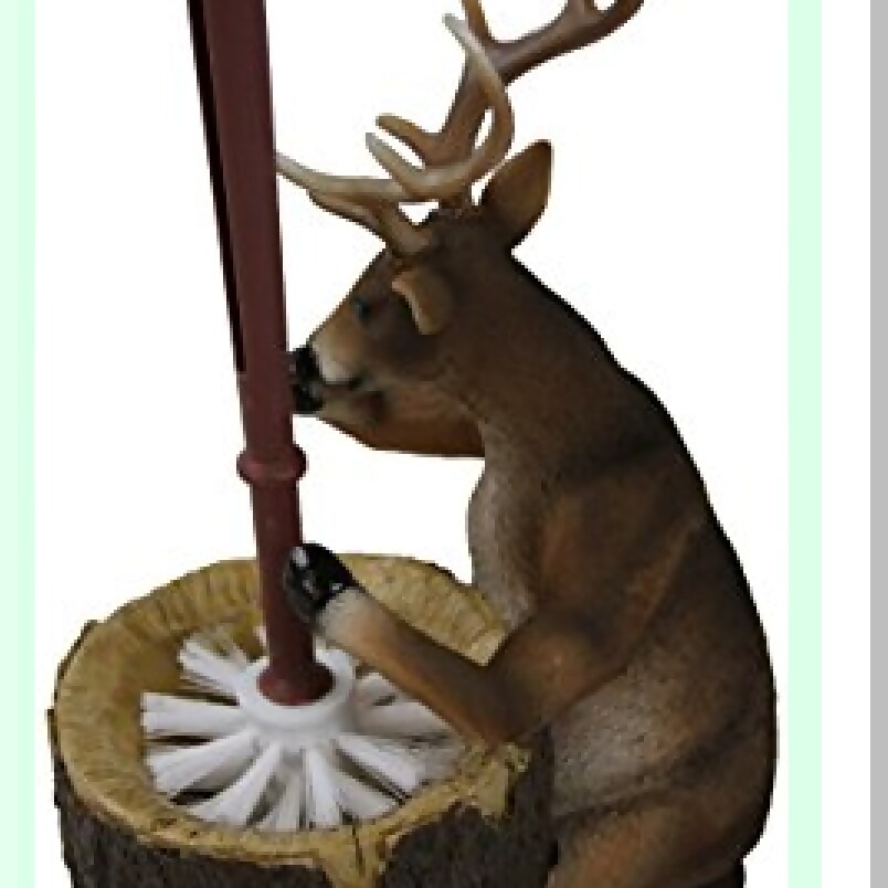 Deer Tet Brush Holder in Polyresin