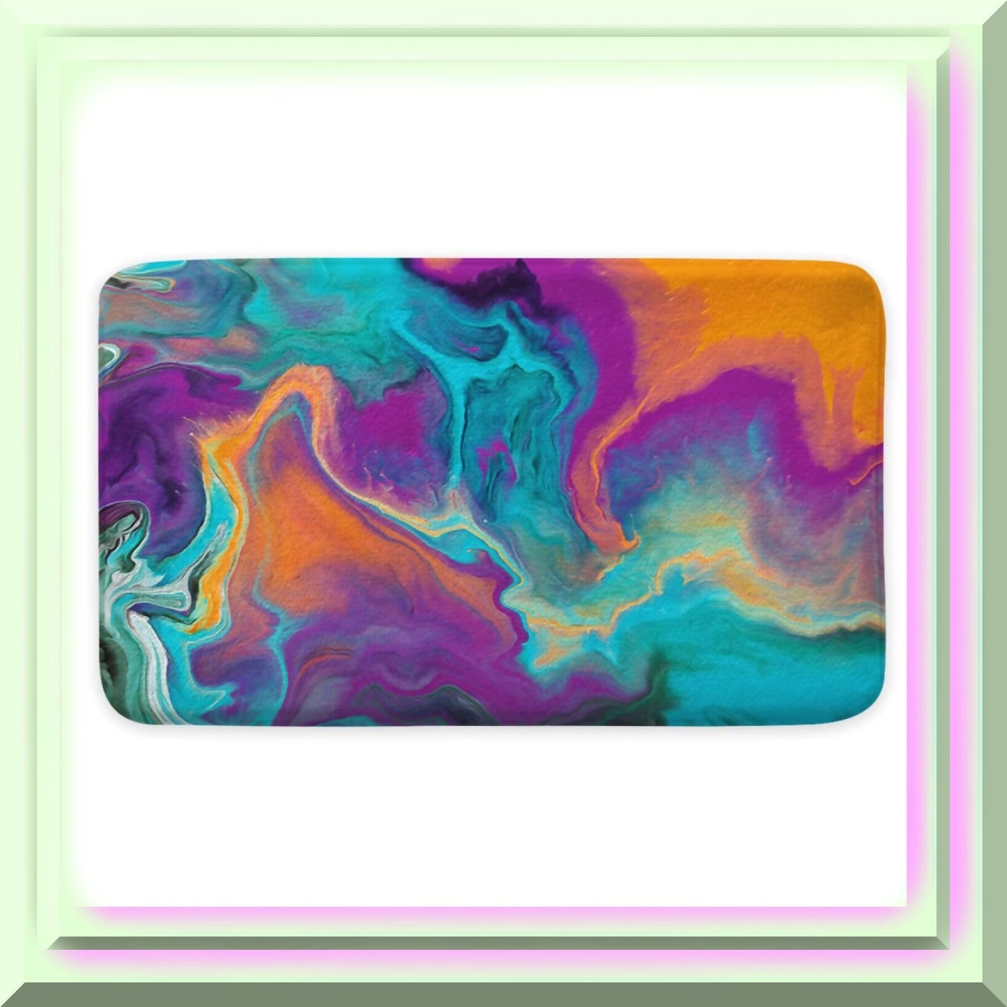 Colorful Abstract Art Bath Rug 17x29 Inch