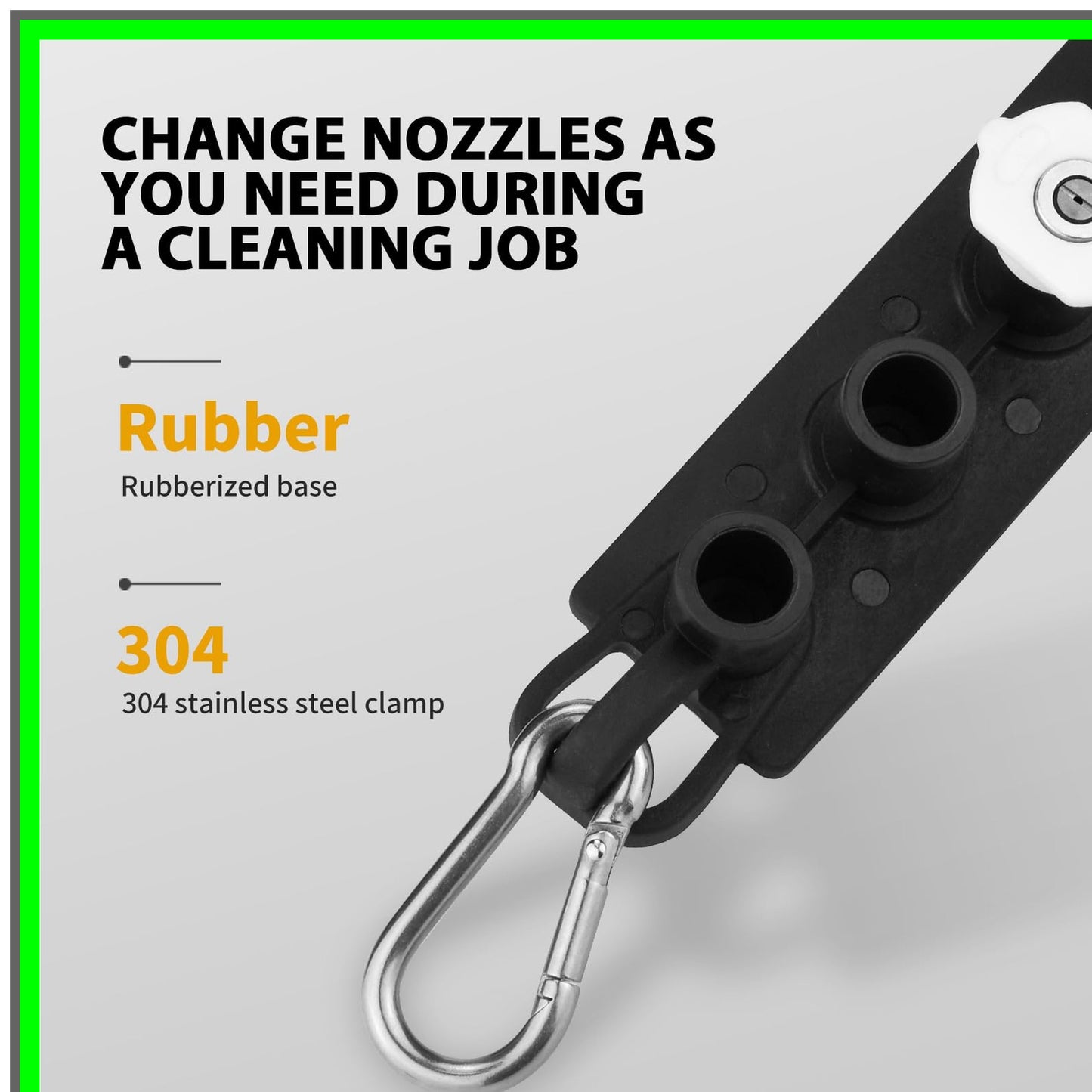 Versatile Pressure Washer Nozzle Kit with Quick Connect Tips and Holder