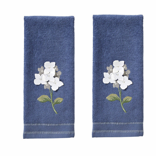 Blue Hydrangea Hand Towels 2-Pack 16x25