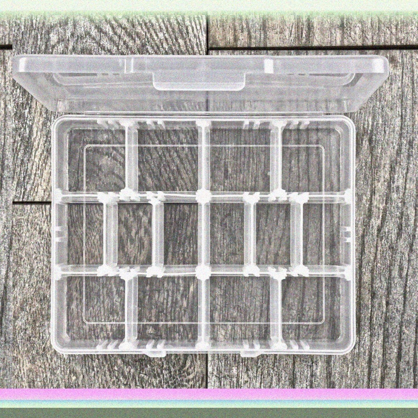 14-Compartment Adjustable Plastic Storage Container