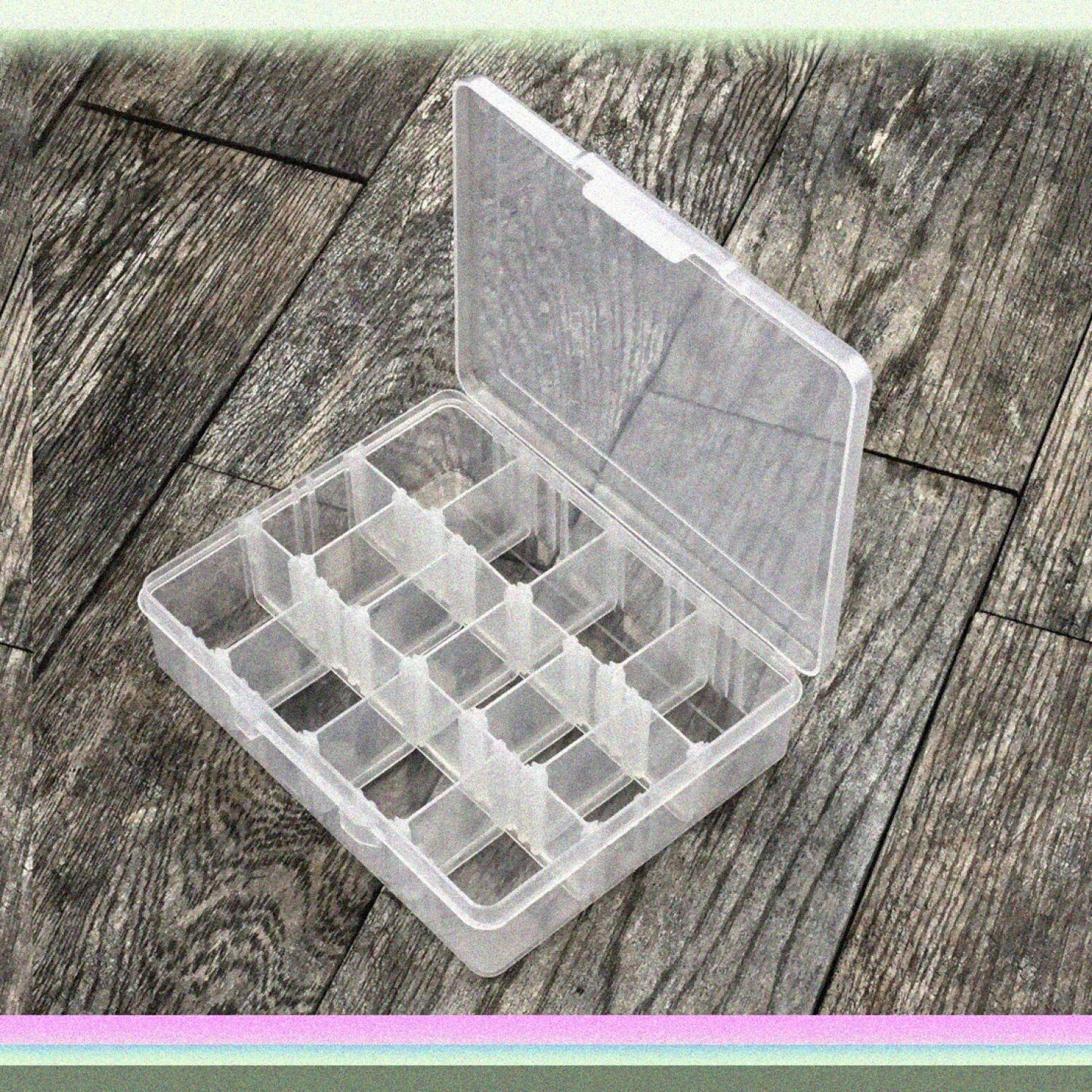 14-Compartment Adjustable Plastic Storage Container
