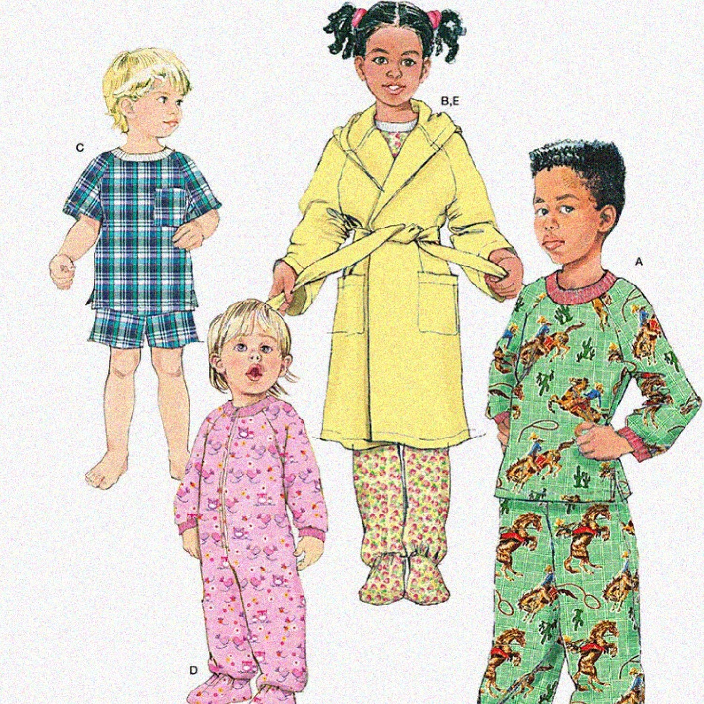 Child's Robe and Pajamas Sewing Kit 1/2-2