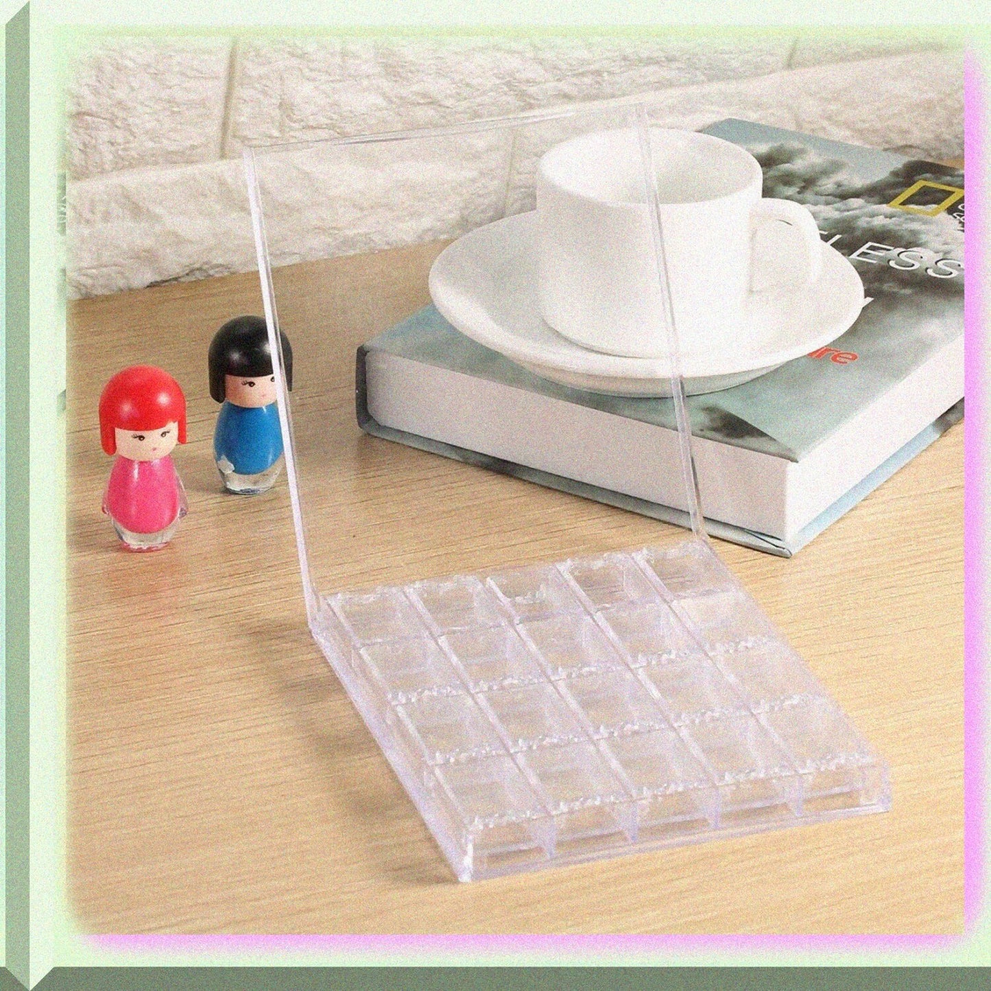 20 Grids Acrylic Nail Art Decorations Storage Box