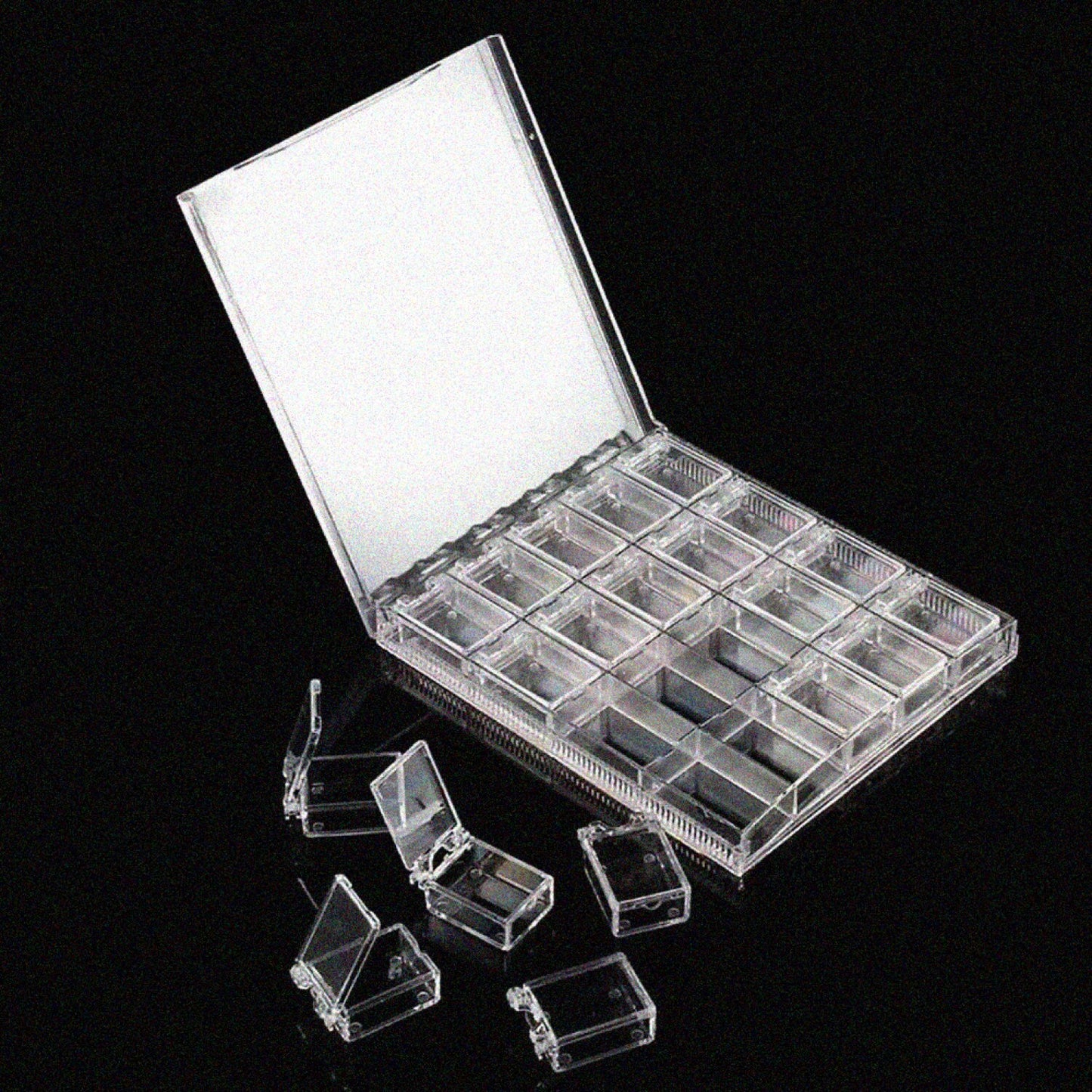 20 Grids Acrylic Nail Art Decorations Storage Box