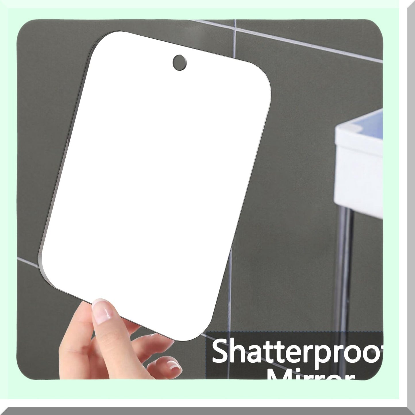 Shatterproof Shower Mirror 10.7x8 inch