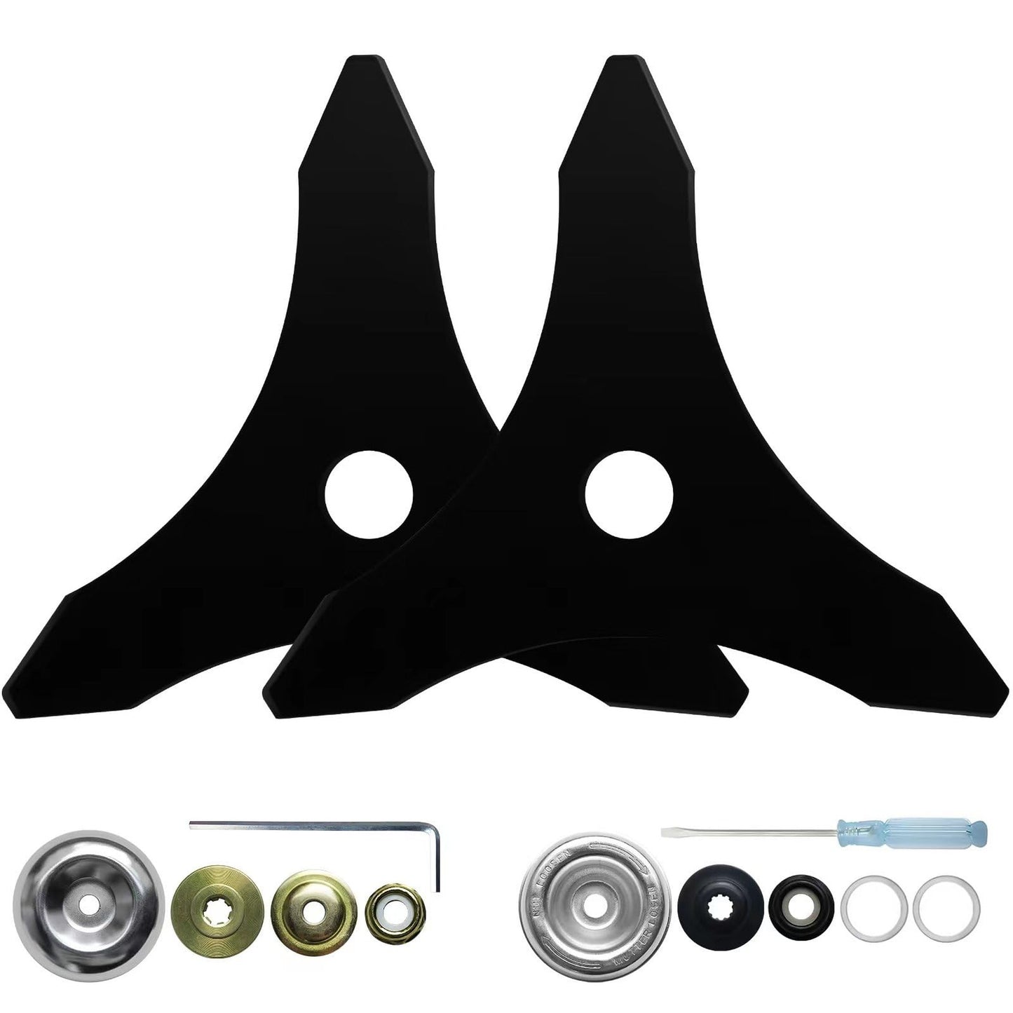 Heavy Duty Steel Trimmer Head with Carbon Blade Adapter for Brush Cutters