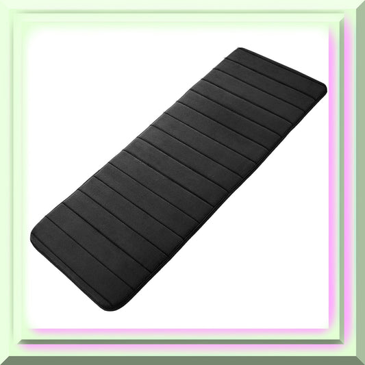 Memory Foam Bath Mat 16"x47" Black