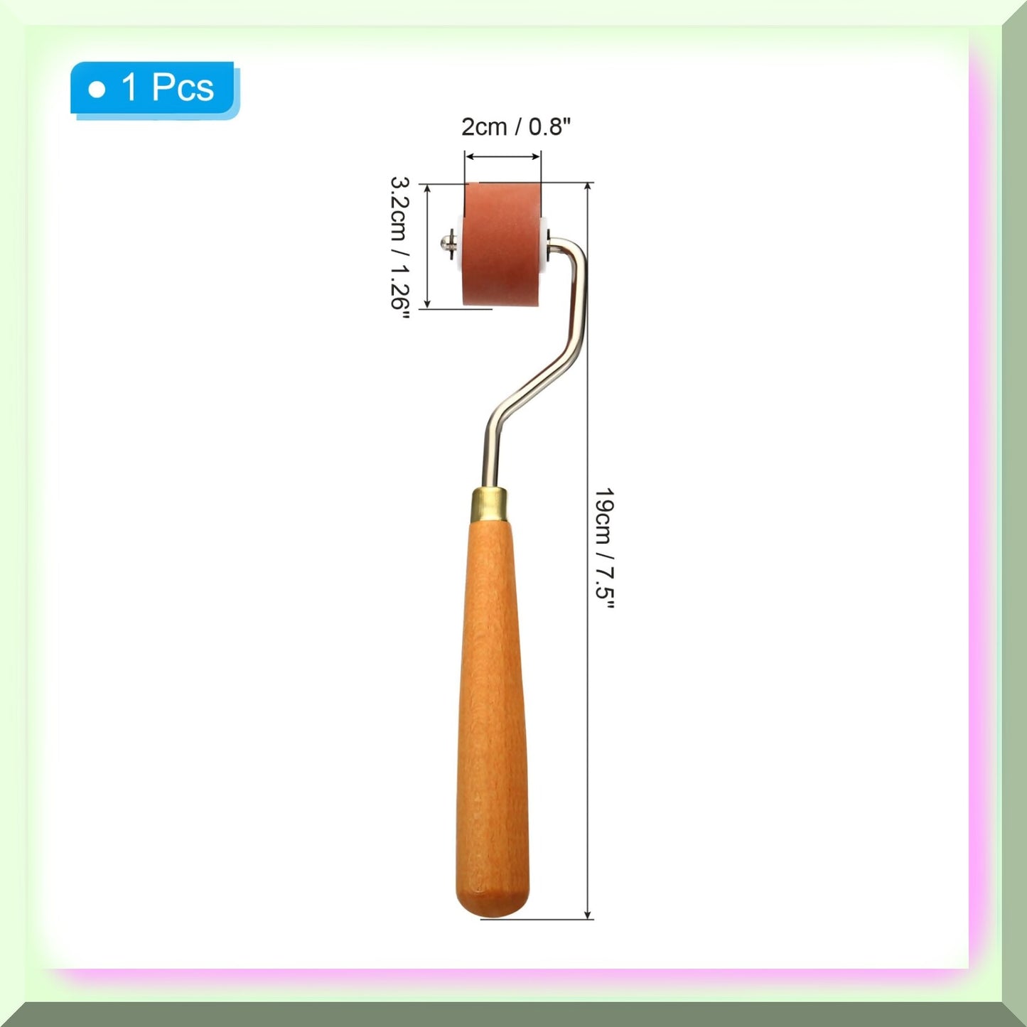 0.8" Rubber Brayer for Wallpaper and Printmaking