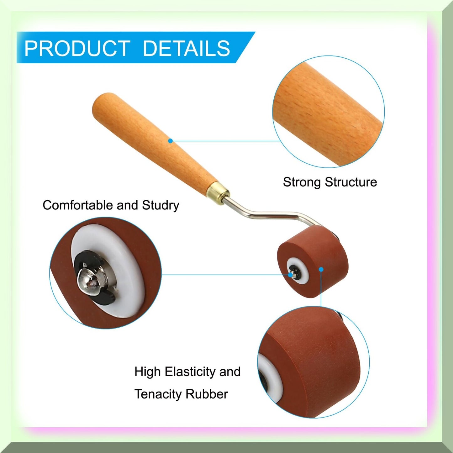 0.8" Rubber Brayer for Wallpaper and Printmaking