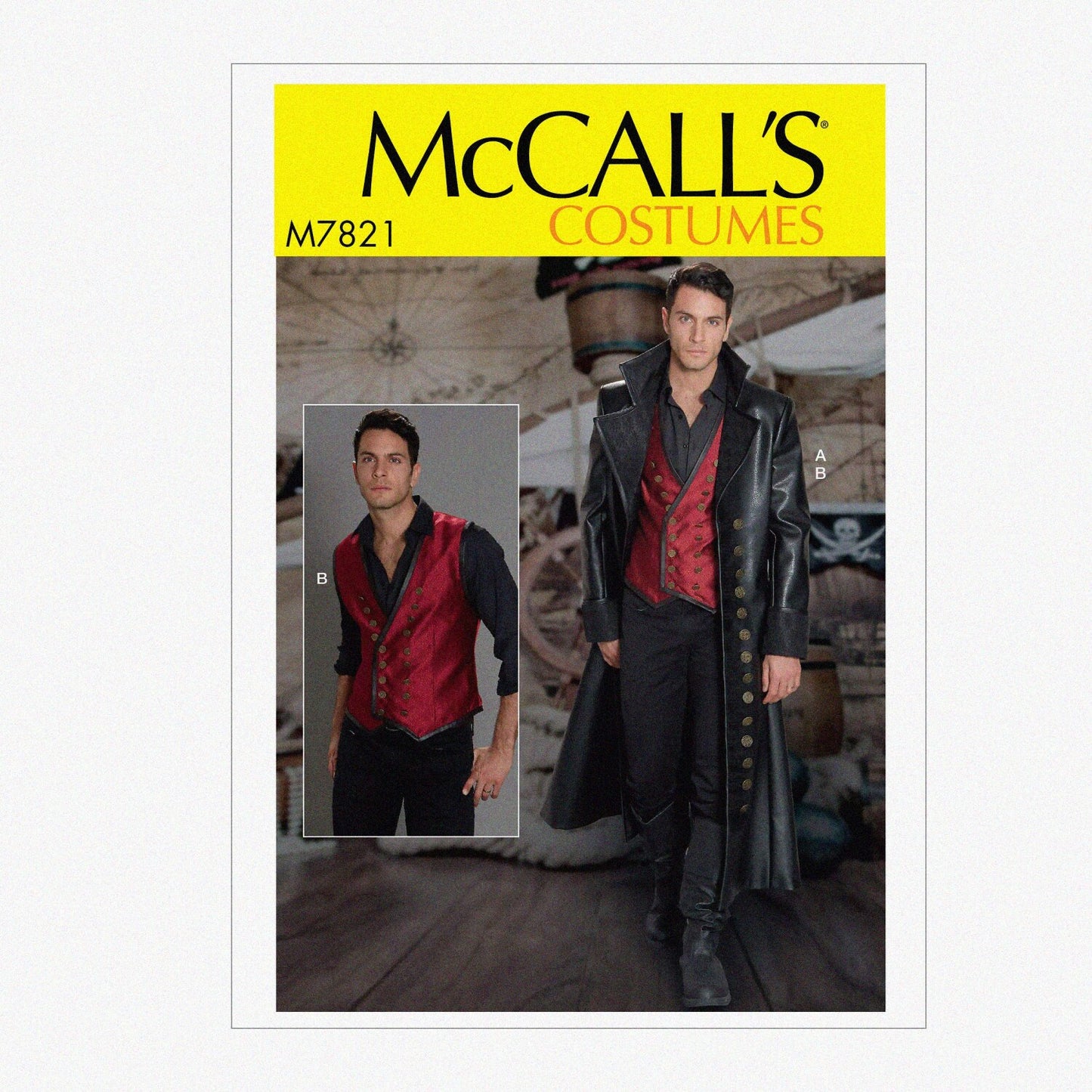 Men's Gothic Vest and Coat Sewing Patterns, Sizes 46-52