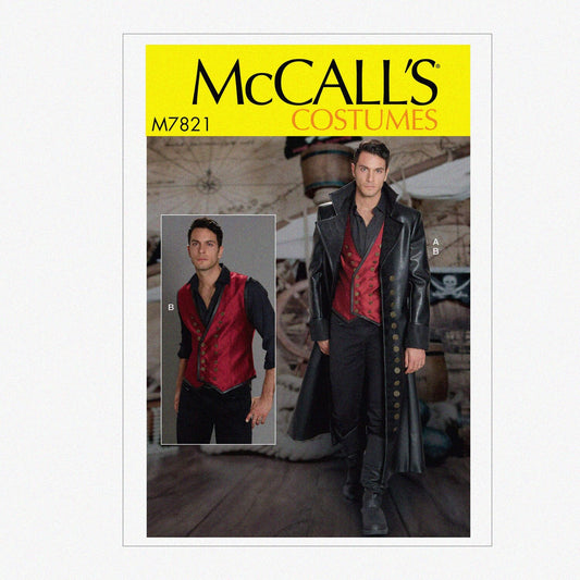 Men's Gothic Vest and Coat Sewing Patterns Sizes 46-52