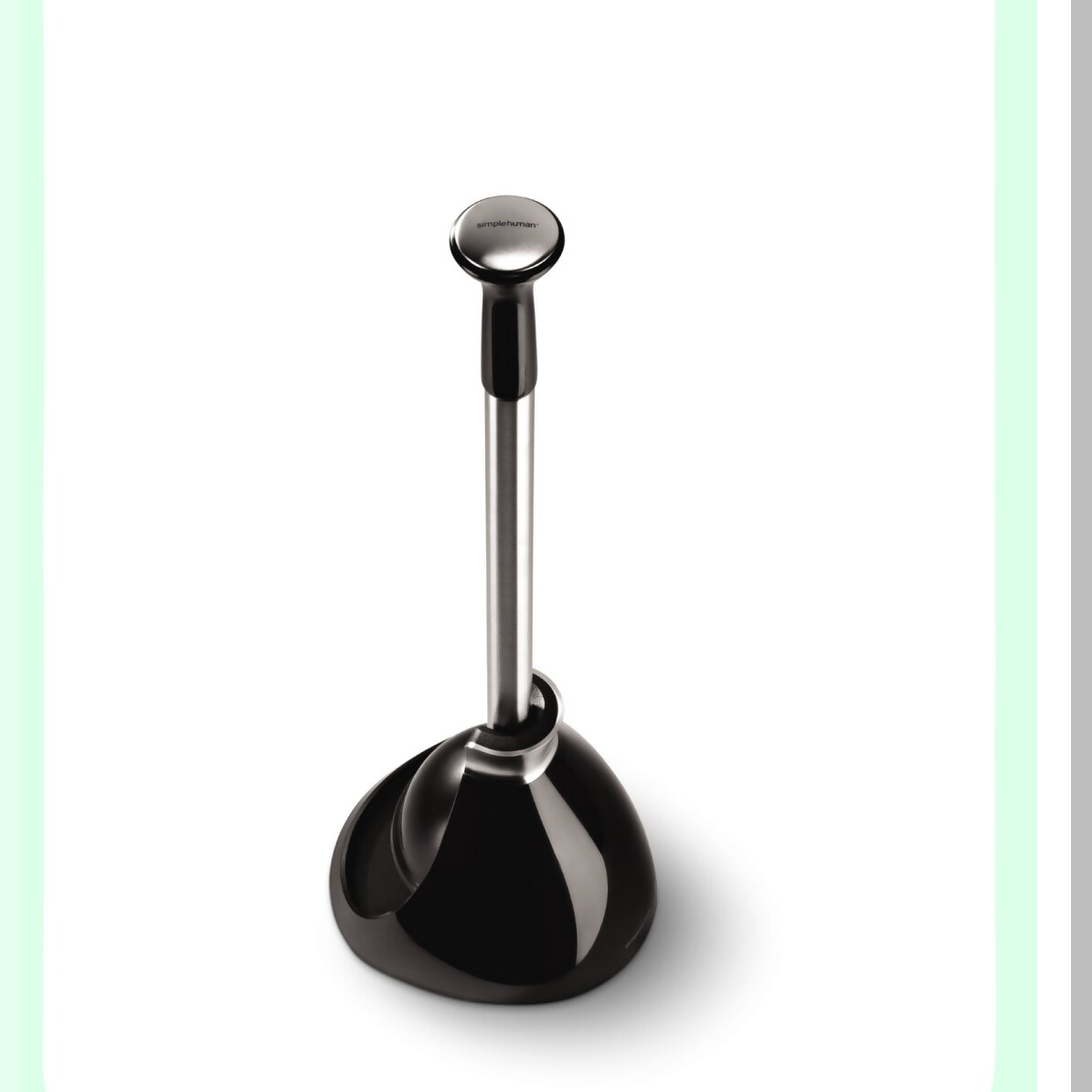 Stainless Steel Plunger and Caddy Black