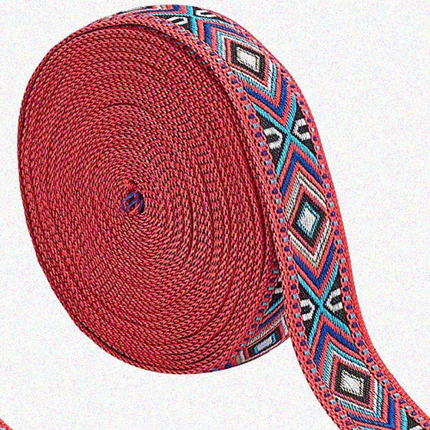 Vintage Jacquard Ribbon 5 Yards Ethnic Embroidered 5/8 Inch Wide