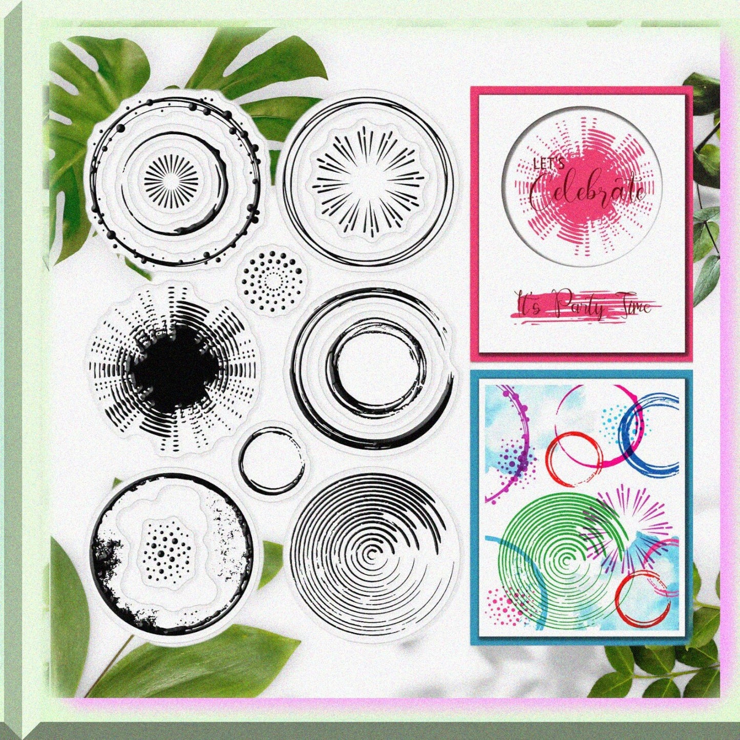 Circle Clear Silicone Stamps for Card Making
