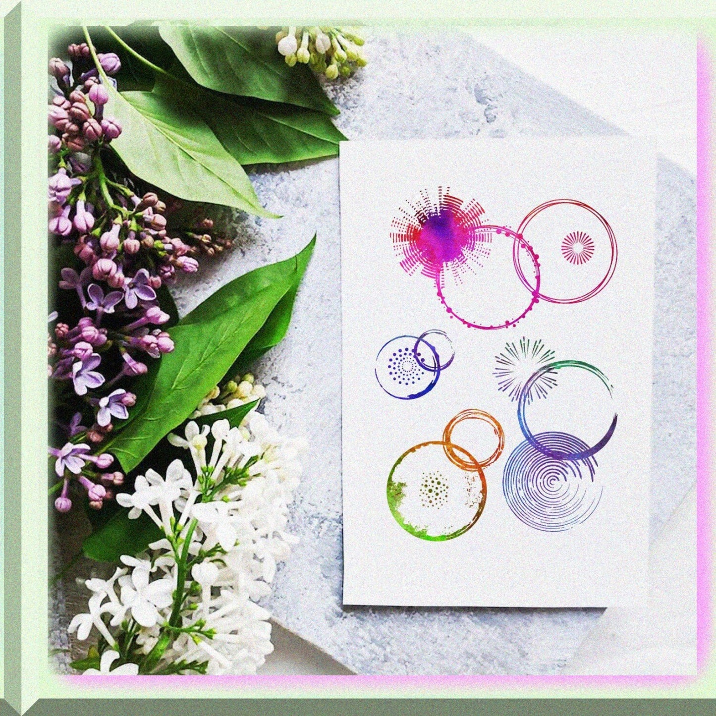 Circle Clear Silicone Stamps for Card Making