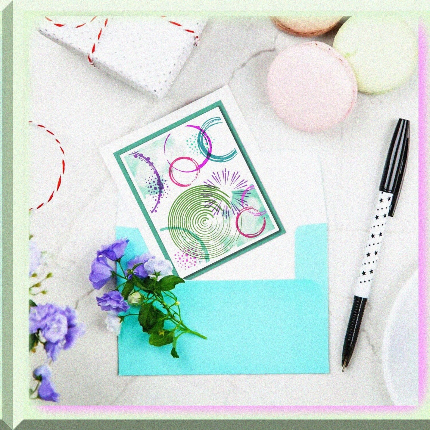 Circle Clear Silicone Stamps for Card Making