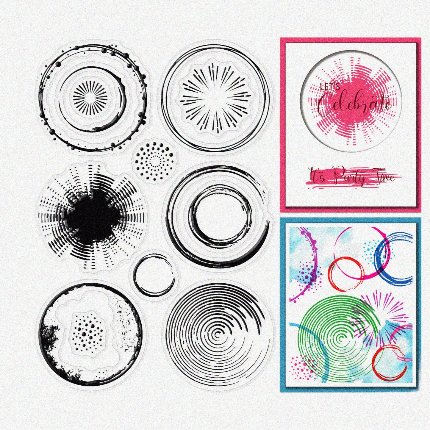 Circle Clear Silicone Stamps for Card Making