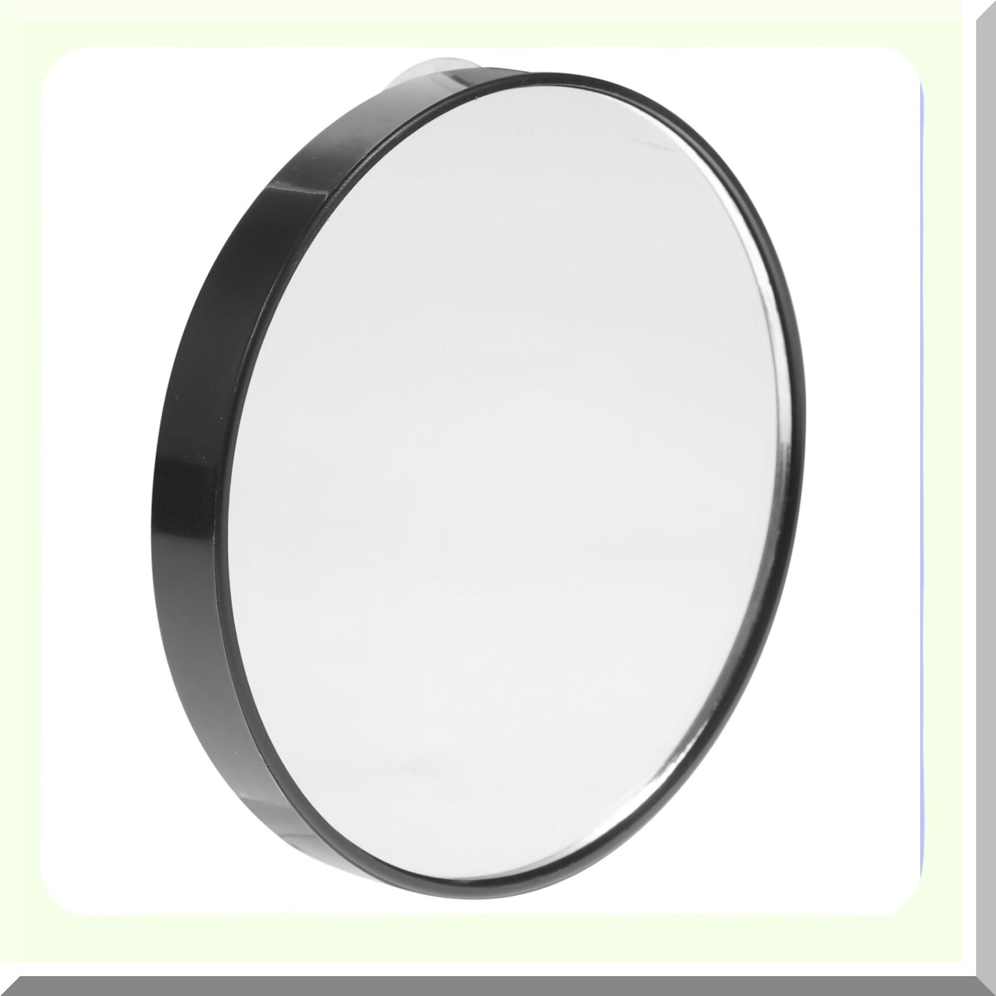 Black 7.5cm Makeup Mirror with 10X Magnification