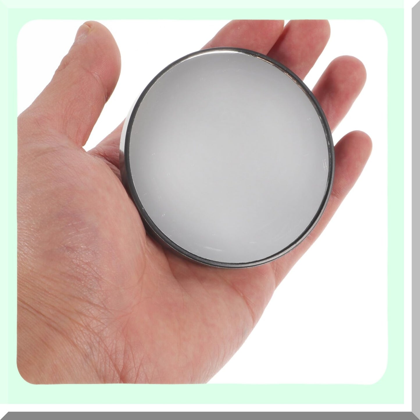 Black 7.5cm Makeup Mirror with 10X Magnification