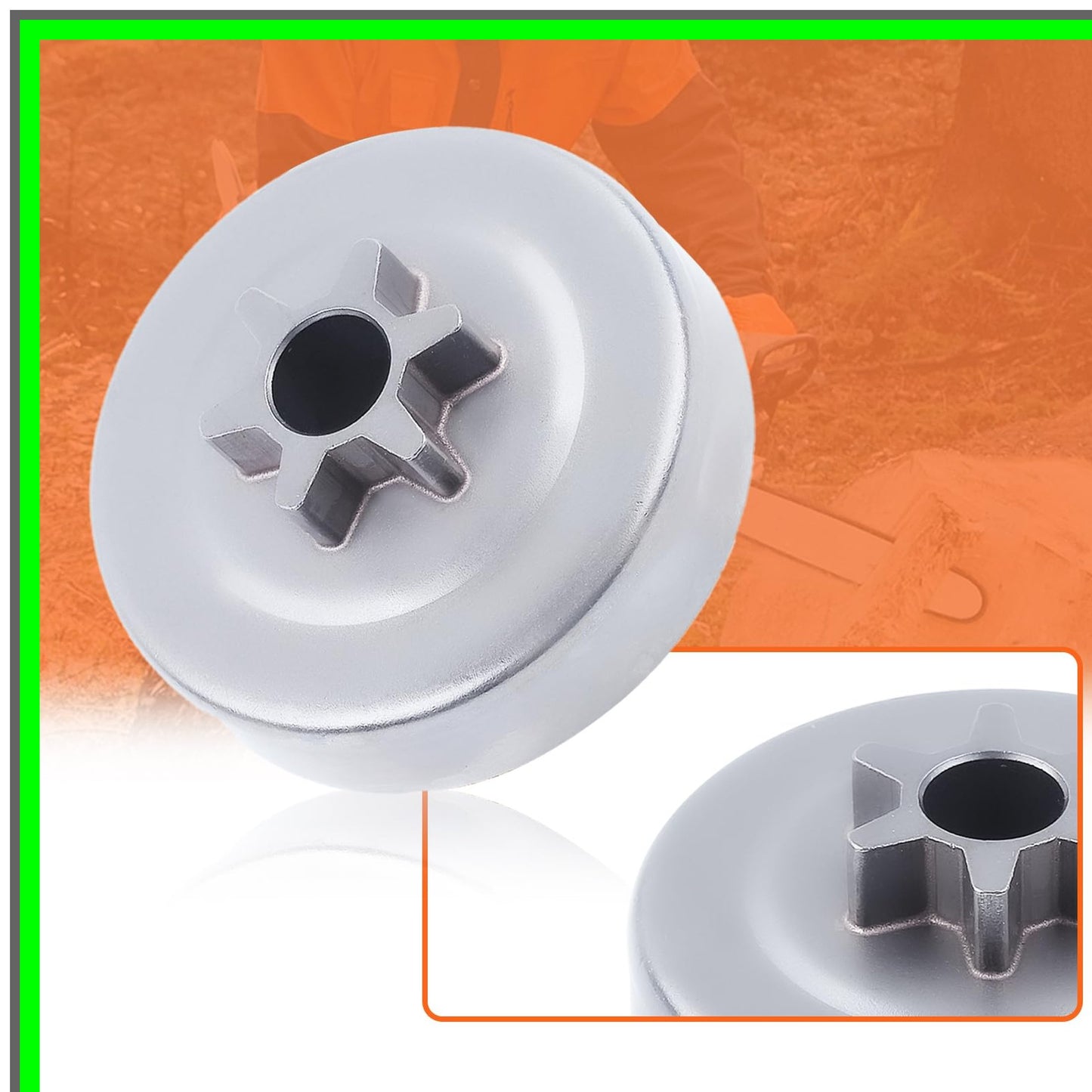 Stihl Chainsaw 3/8" 6T Spur Sprocket Clutch Drum Kit with Bearing and Clip