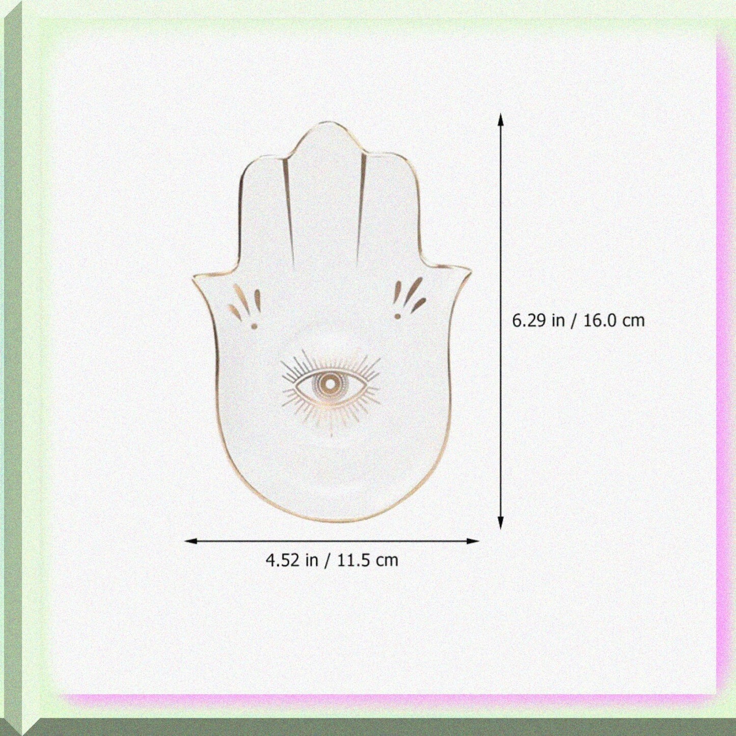 Ceramic Jewelry Dish Buddha Hand White