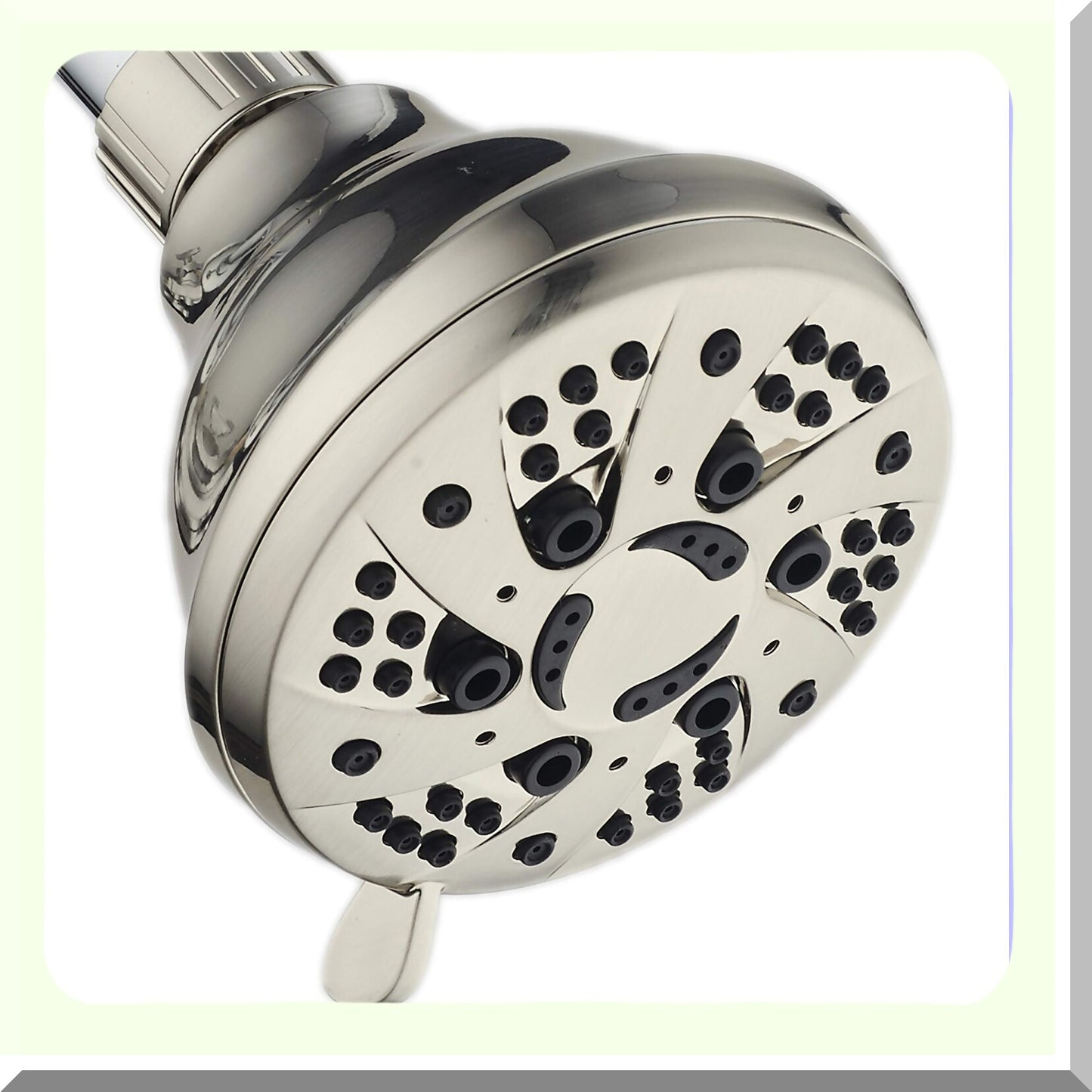 Brushed Nickel 6-Setting Spiral Shower Head 1.8 GPM