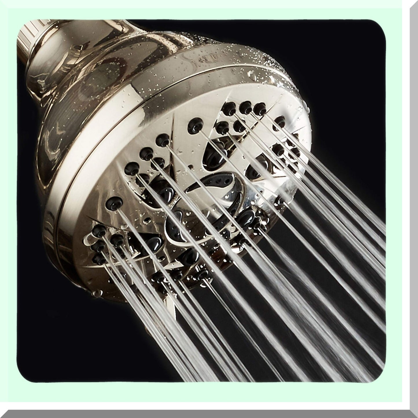 Brushed Nickel 6-Setting Spiral Shower Head 1.8 GPM