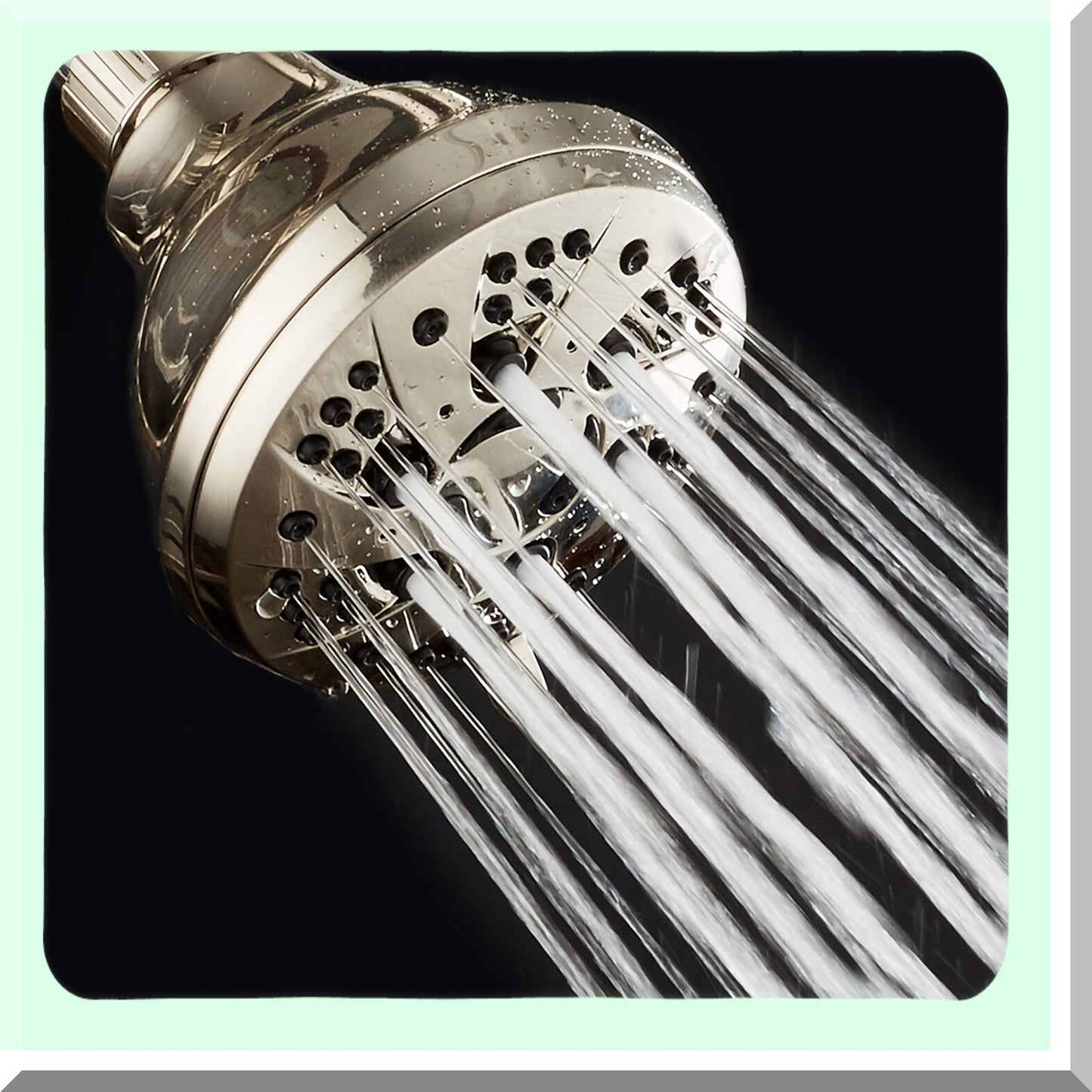 Brushed Nickel 6-Setting Spiral Shower Head 1.8 GPM
