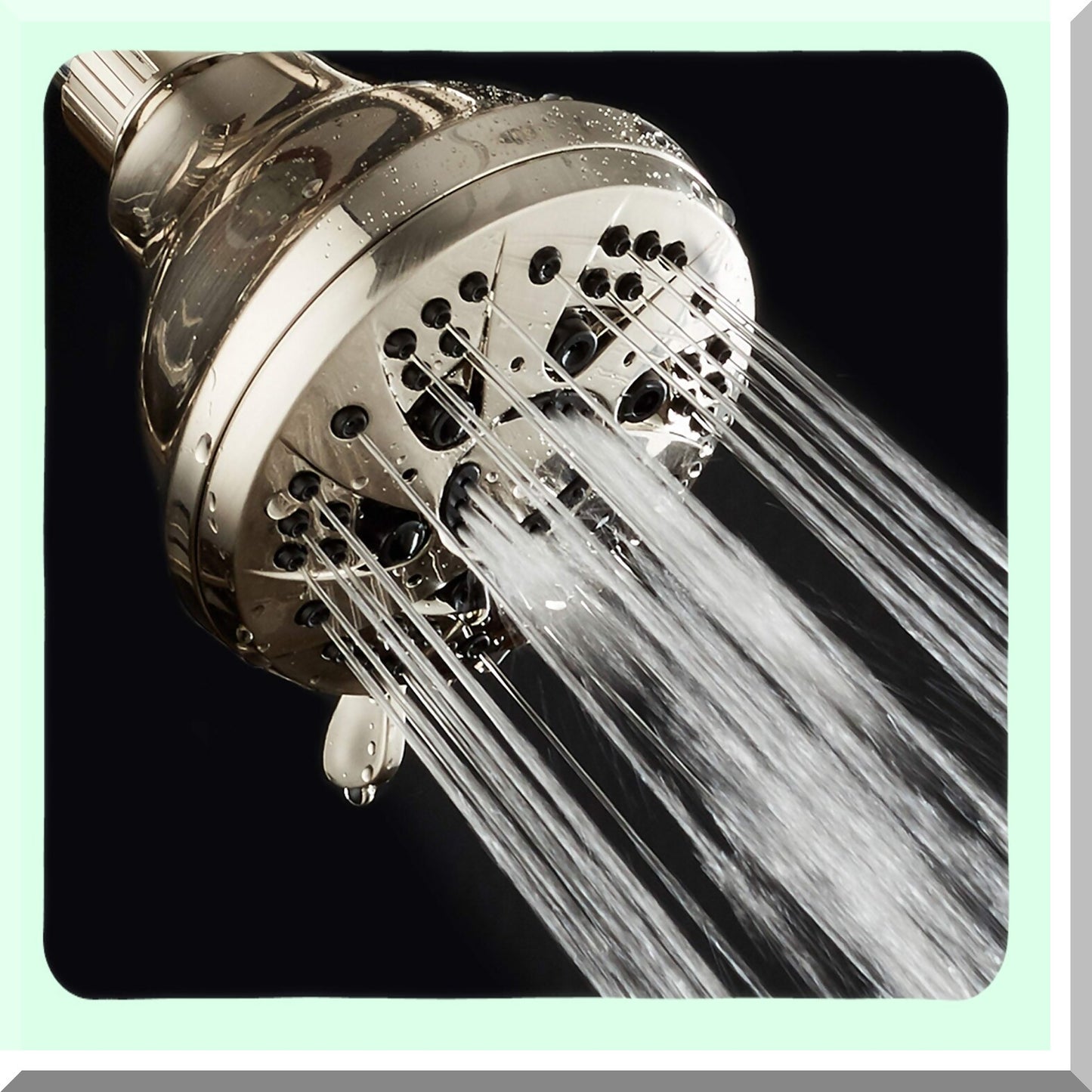 Brushed Nickel 6-Setting Spiral Shower Head 1.8 GPM