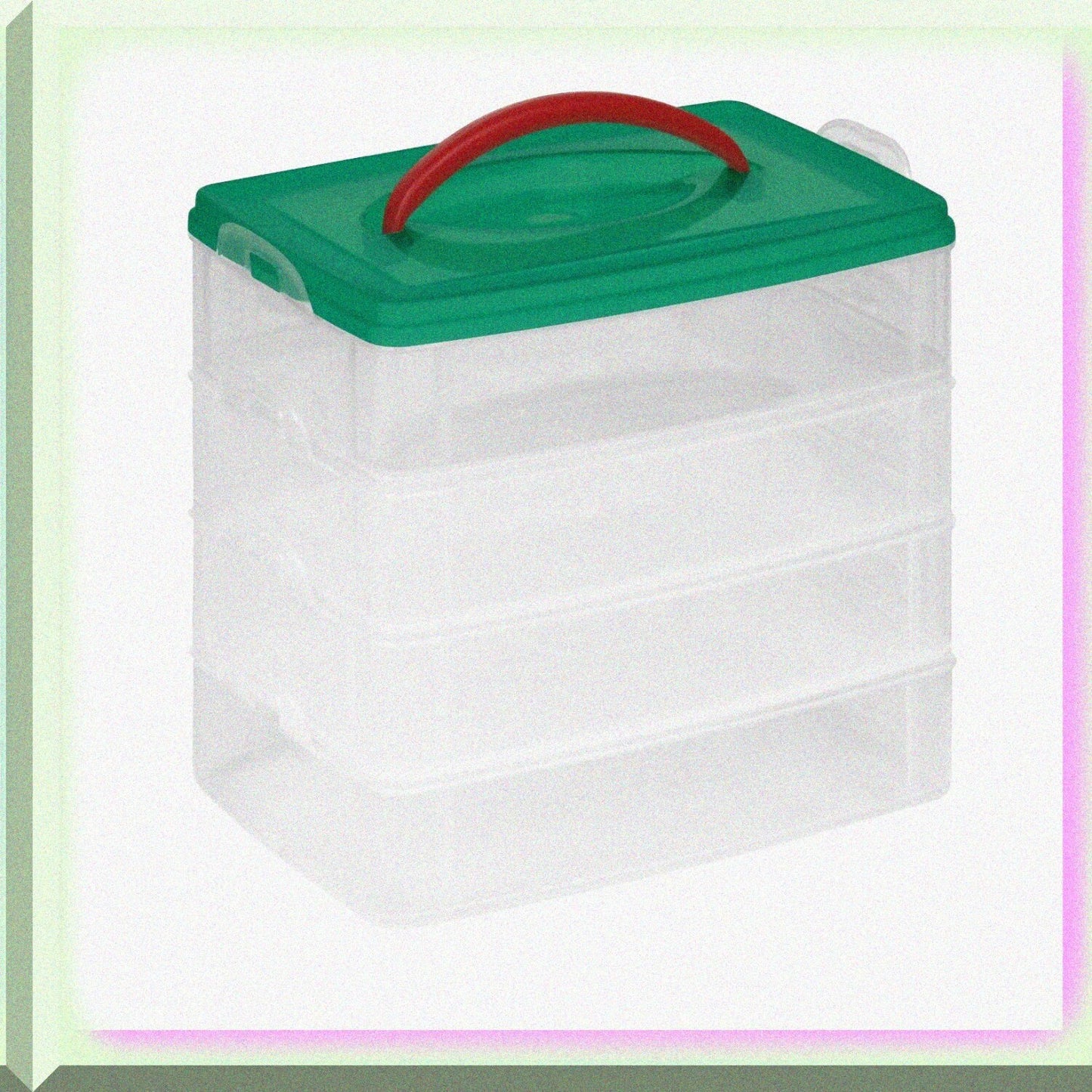 Snap N'Stack Seasonal 4-Layer Storage Container 6"X9" Clear