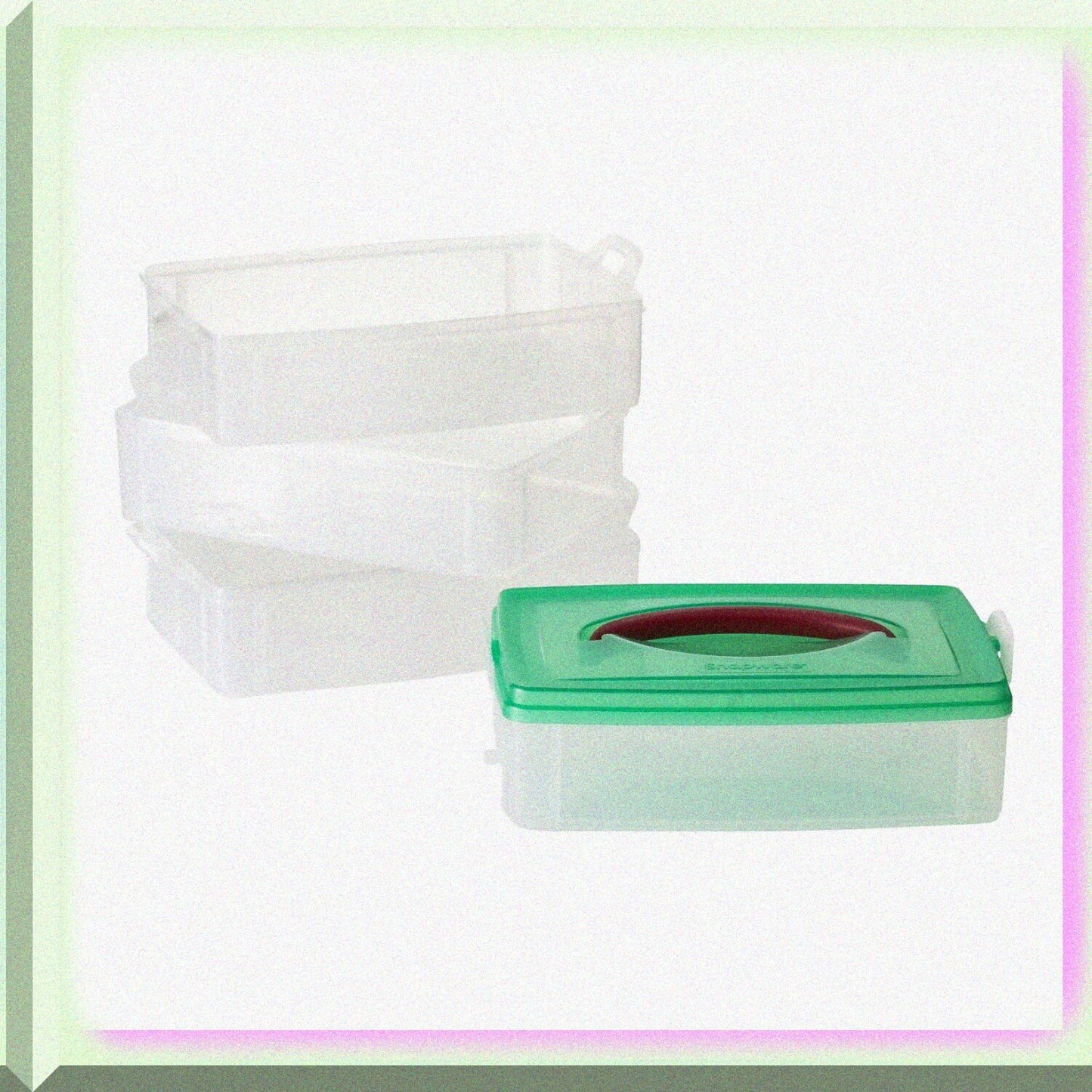 Snap N'Stack Seasonal 4-Layer Storage Container 6"X9" Clear