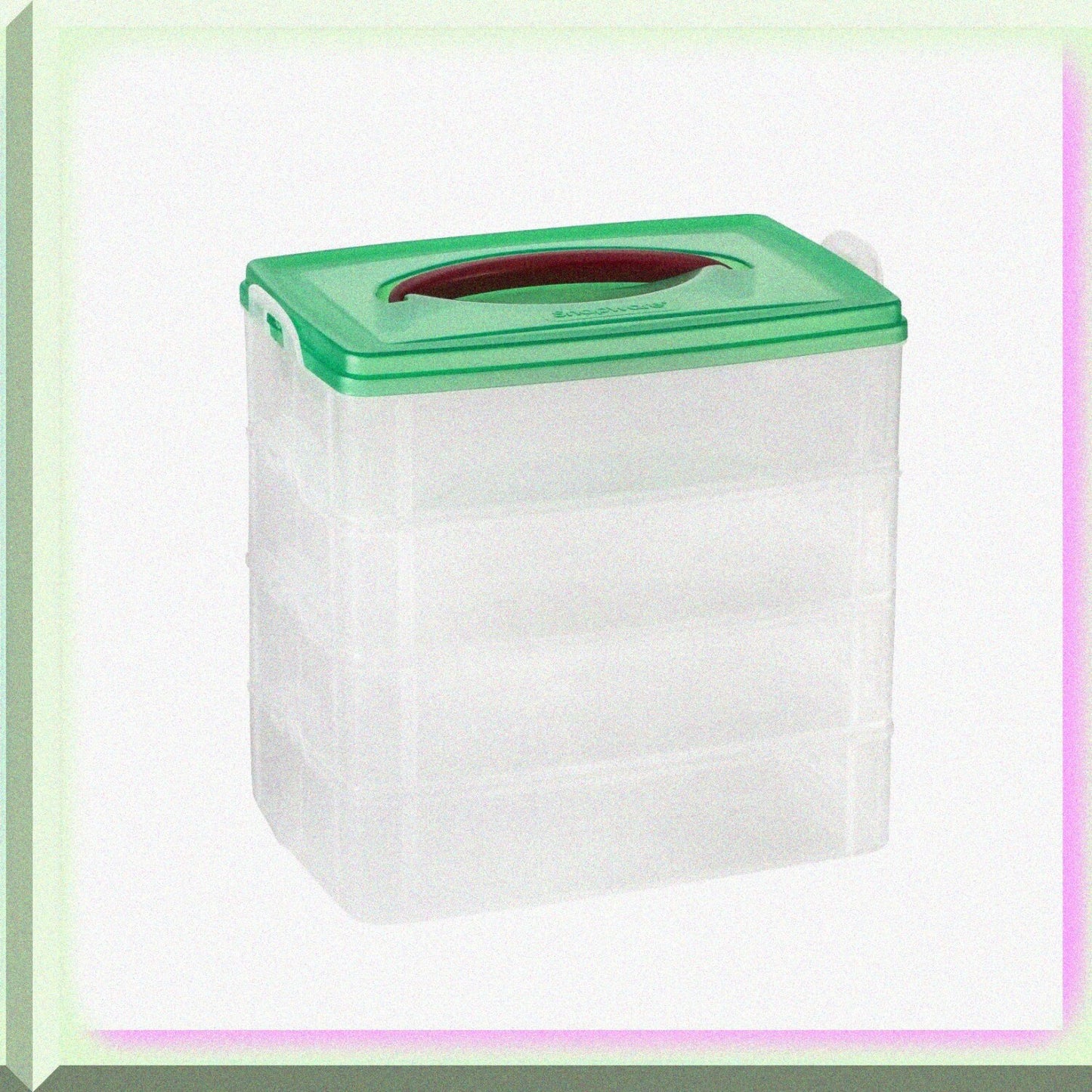 Snap N'Stack Seasonal 4-Layer Storage Container 6"X9" Clear