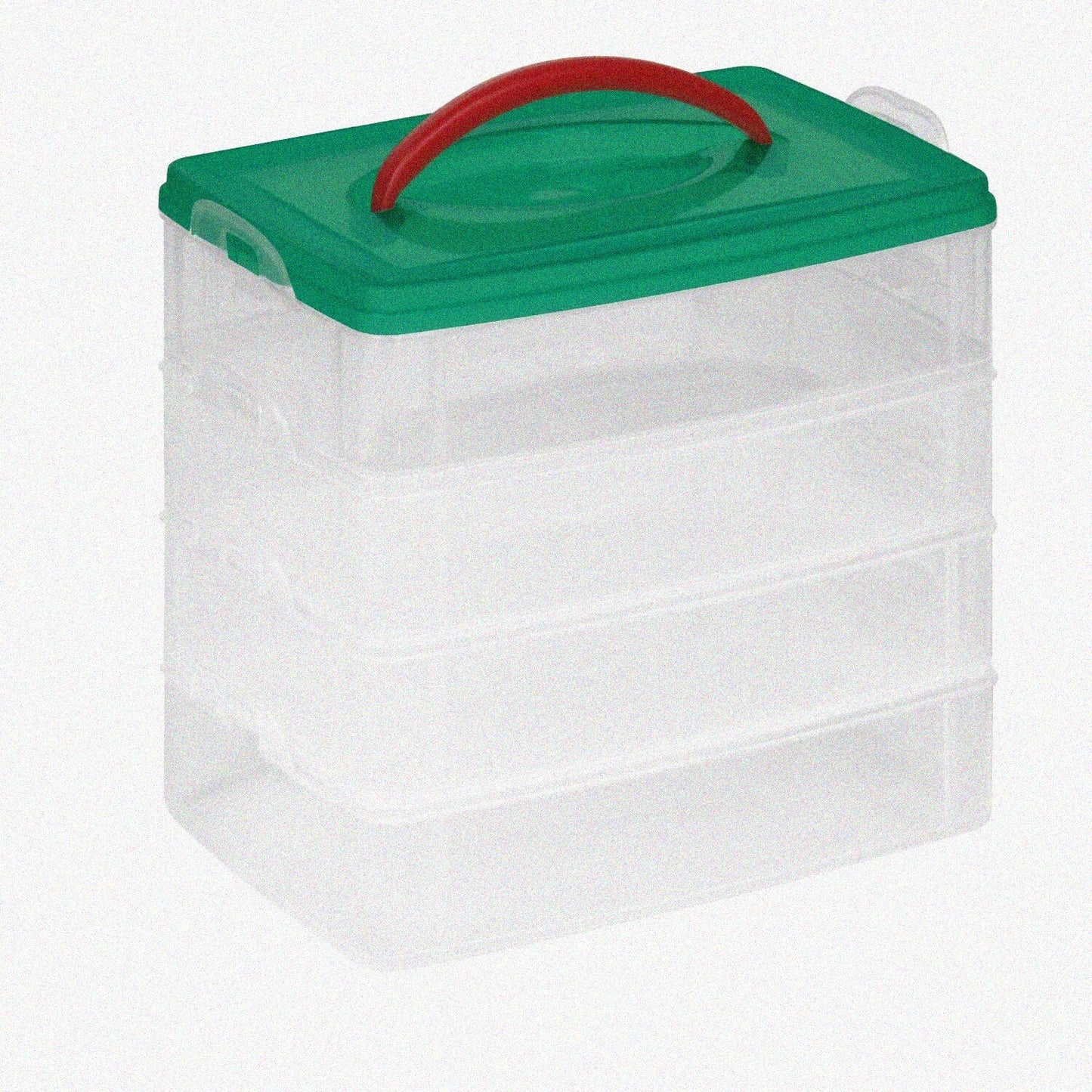 Snap N'Stack Seasonal 4-Layer Storage Container 6"X9" Clear