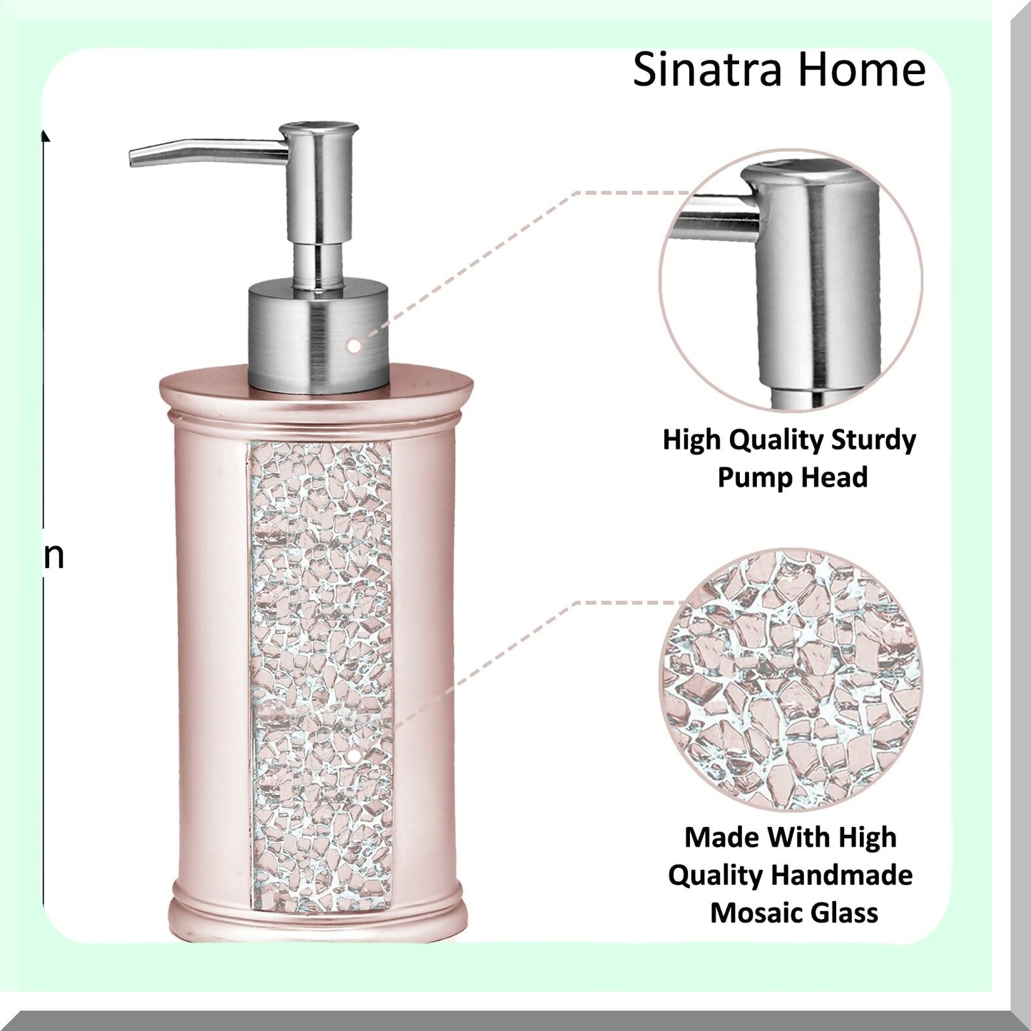 Sinatra 4PC Bathroom Accessories Set Blush