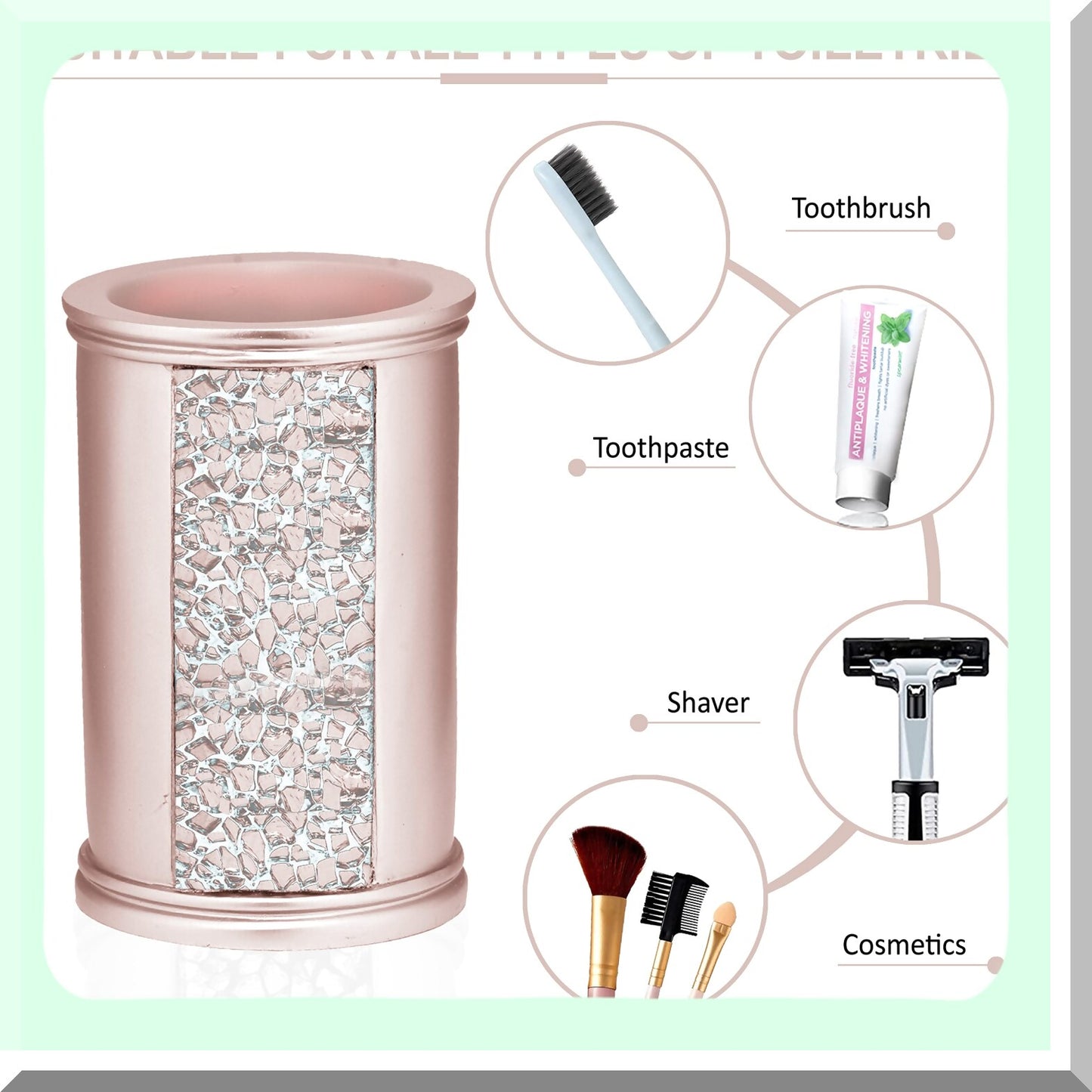 Sinatra 4PC Bathroom Accessories Set Blush